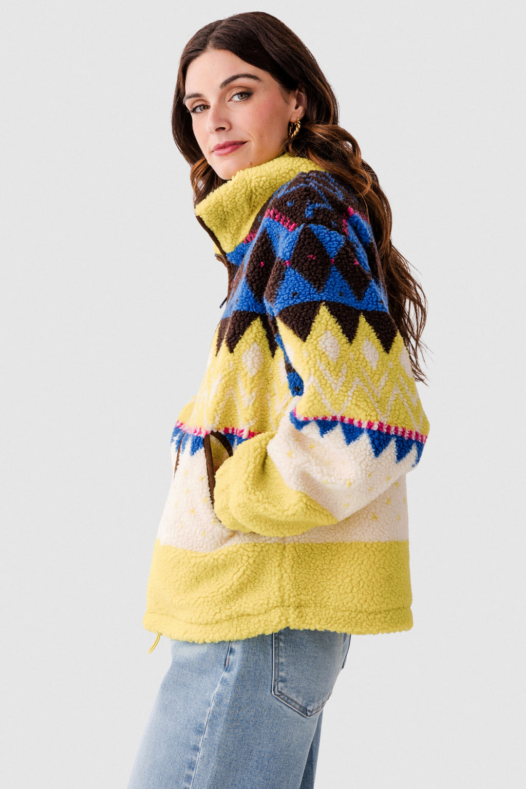 RD Style Whistler Sherpa Zip Front Jacket