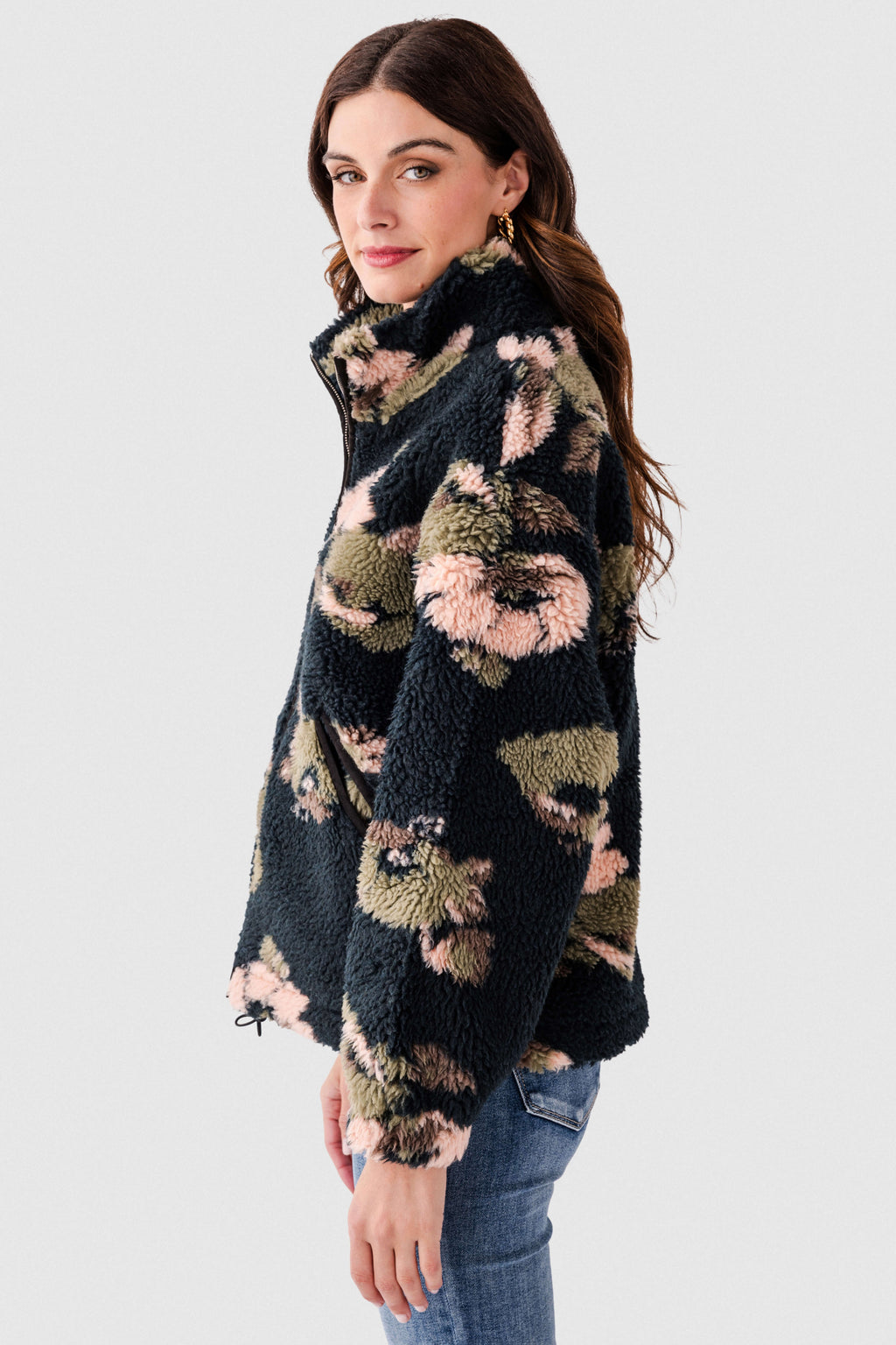 RD Style Whistler Sherpa Zip Front Jacket