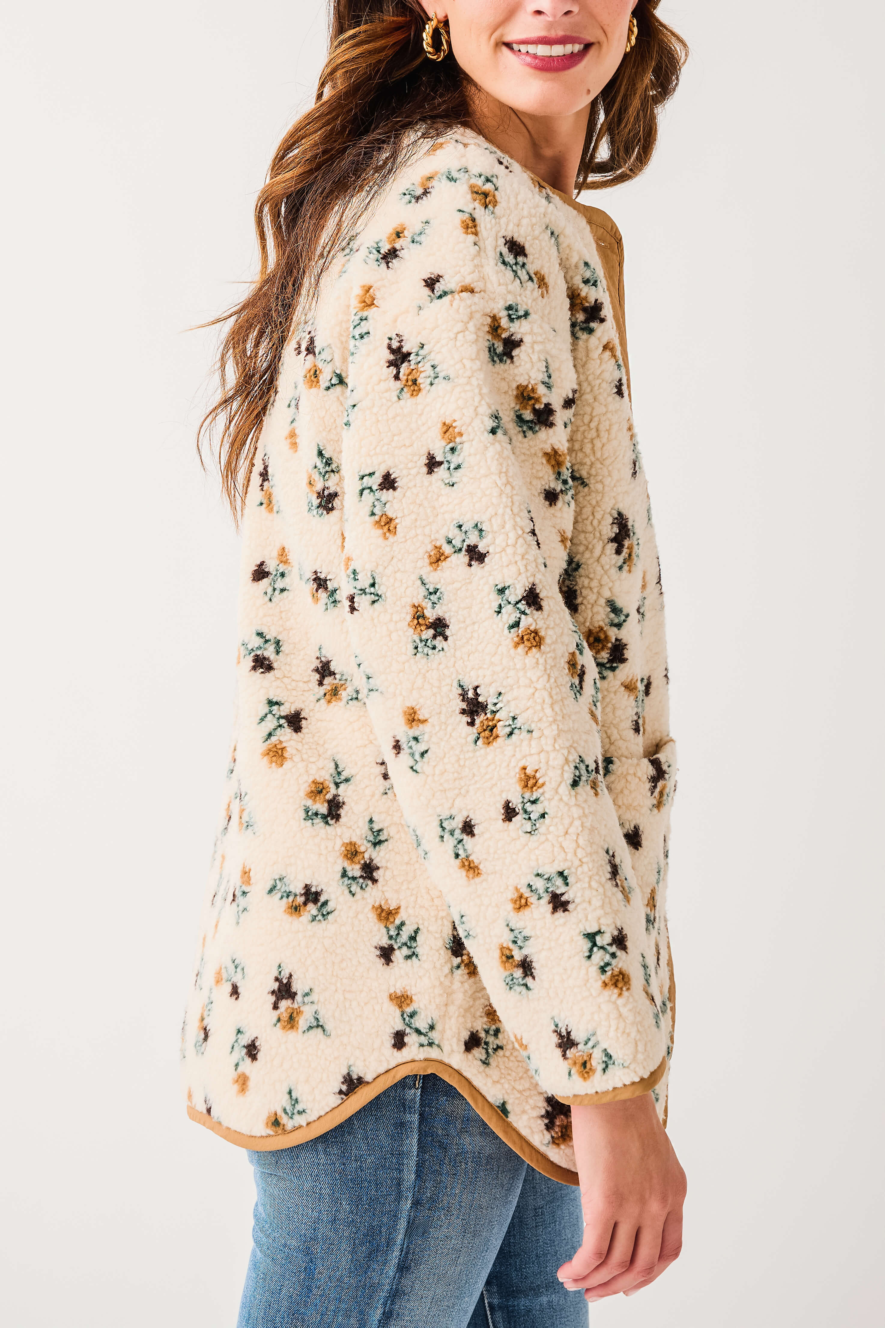 RD Style Sophia Sherpa Button Front Jacket – Social Threads