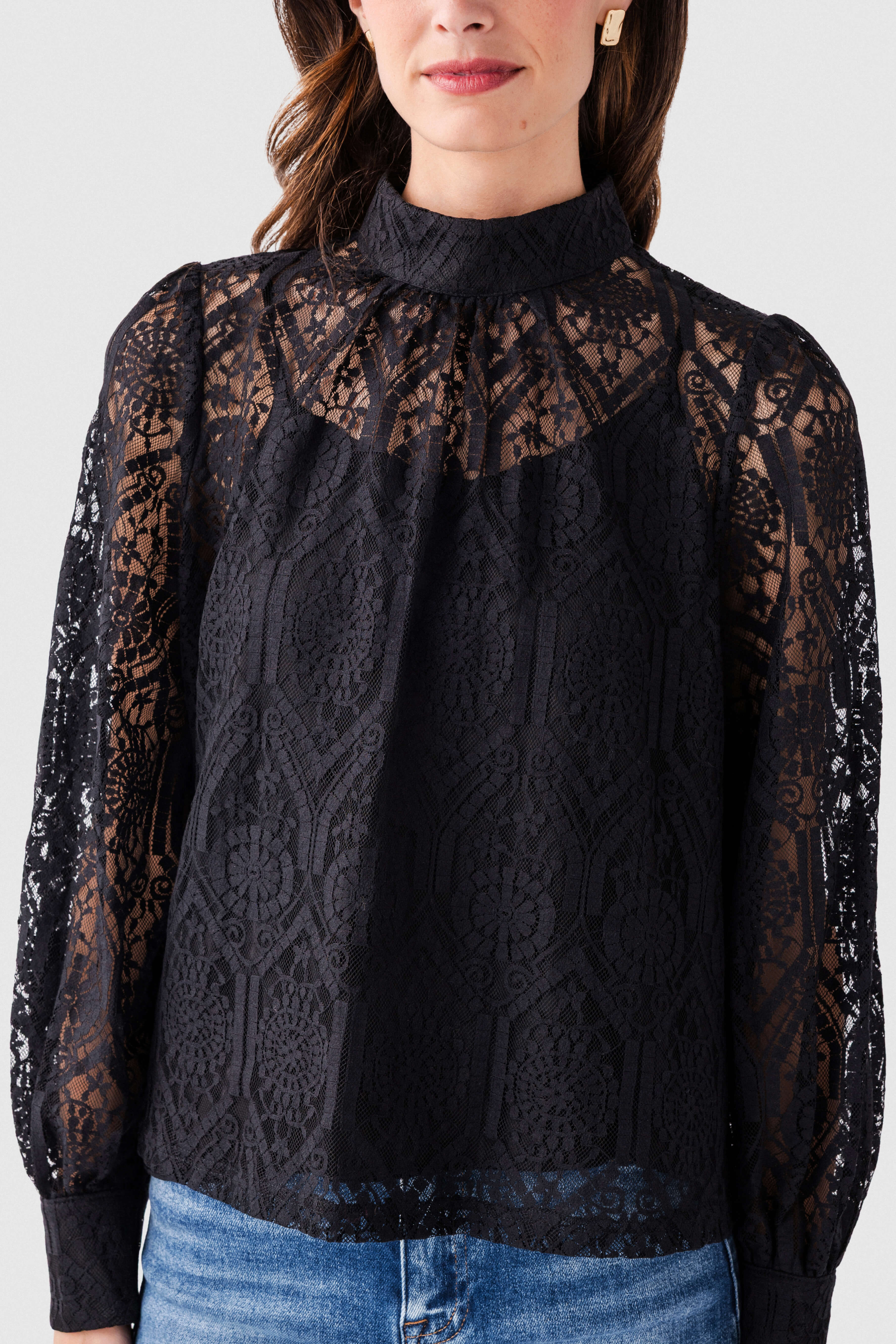 Fate High Neck Lace Top – Social Threads