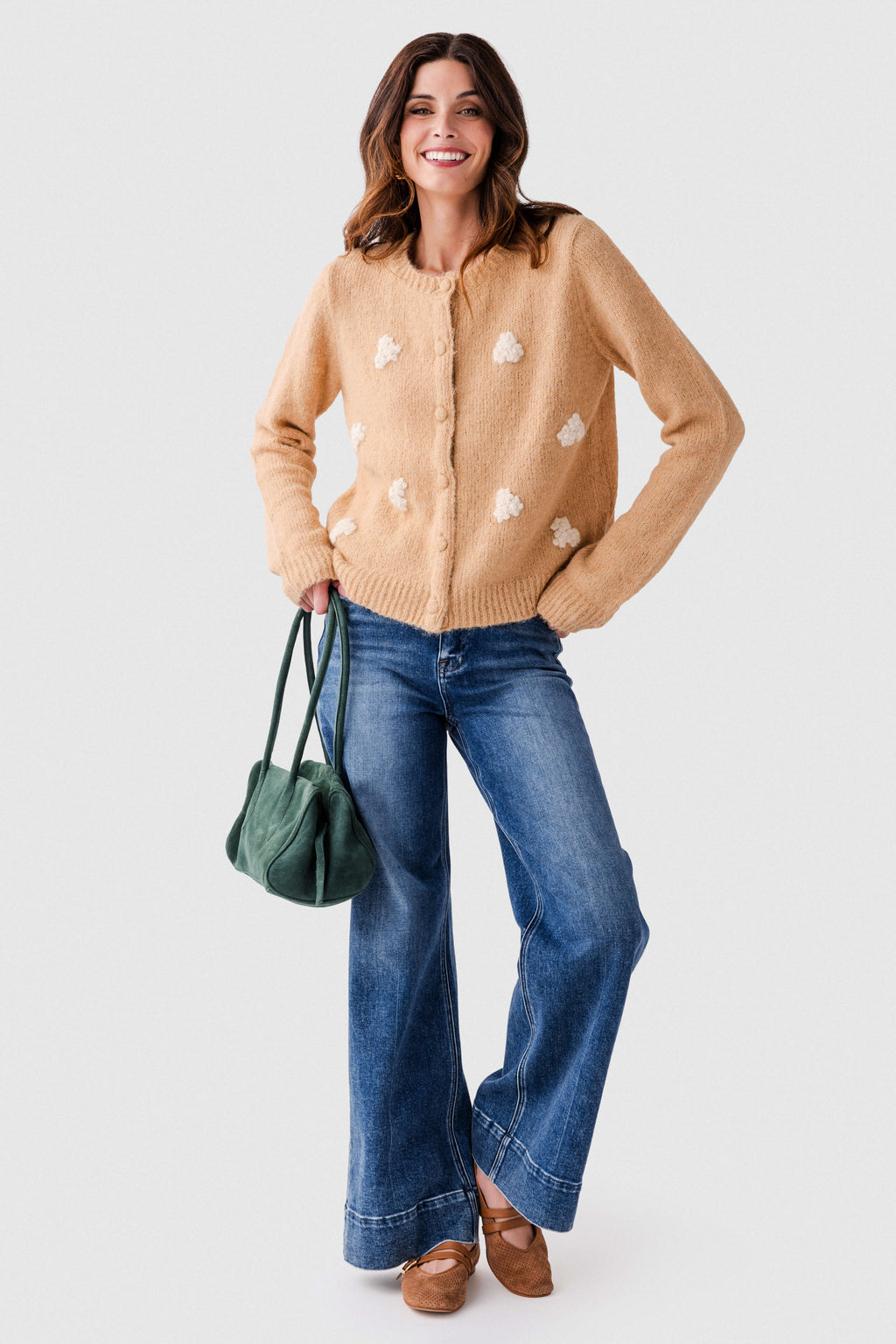 Wishlist Embroidered Flower Cardigan