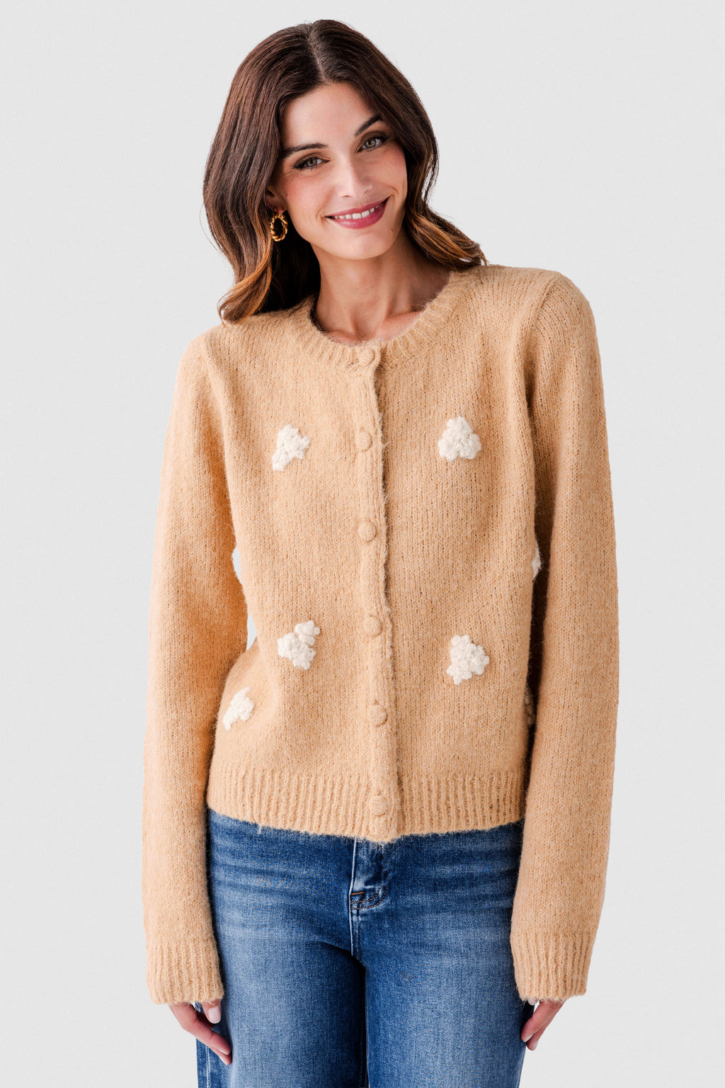 Wishlist Embroidered Flower Cardigan