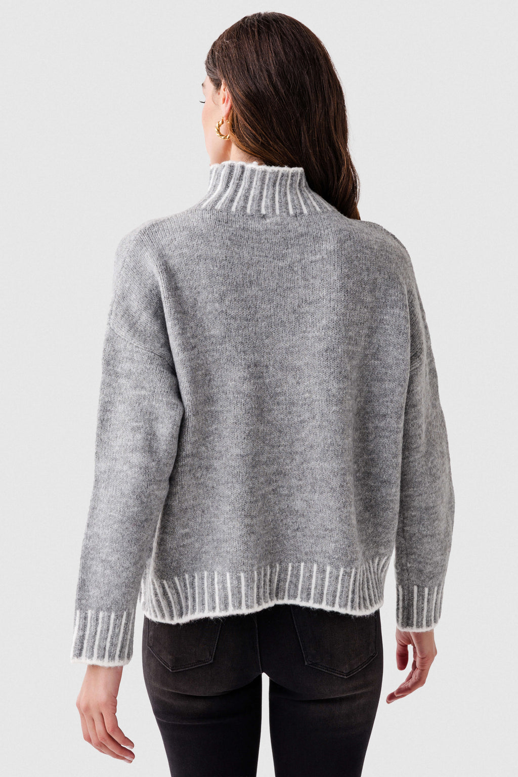 Elan Stitching Detail Turtleneck