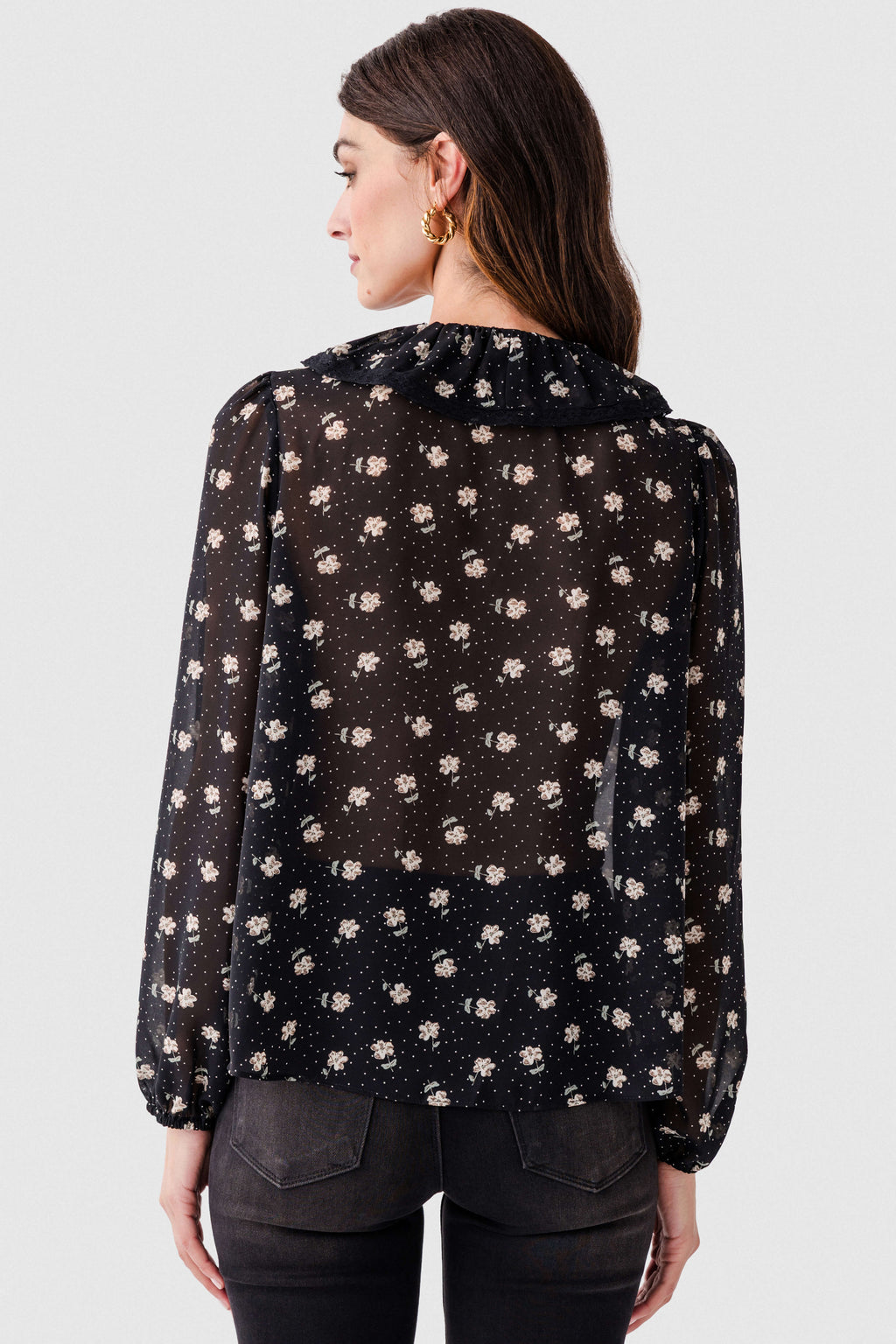 By Together Floral Print Ruffle Top