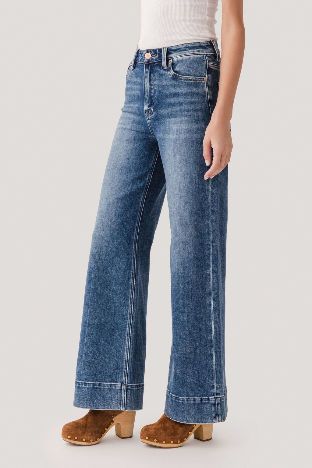Risen Jay Wide Leg Wide Hem Trouser Jeans