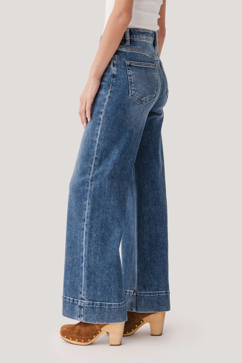 Risen Jay Wide Leg Wide Hem Trouser Jeans