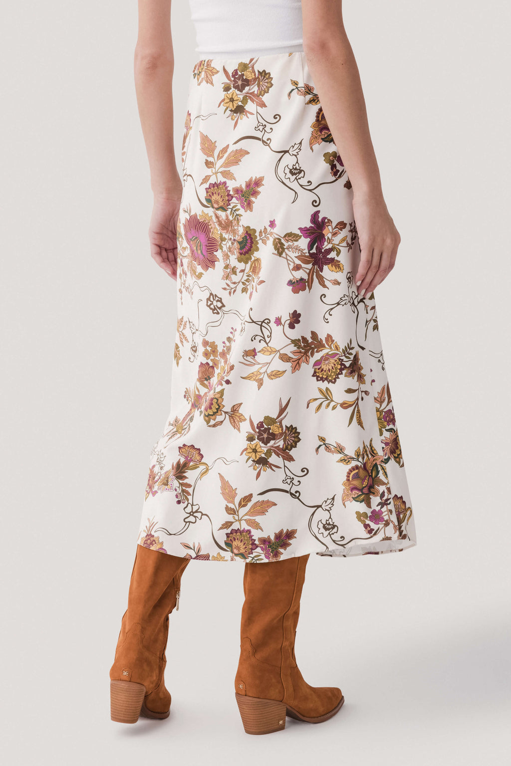 Current Air Floral Printed Midi Skirt