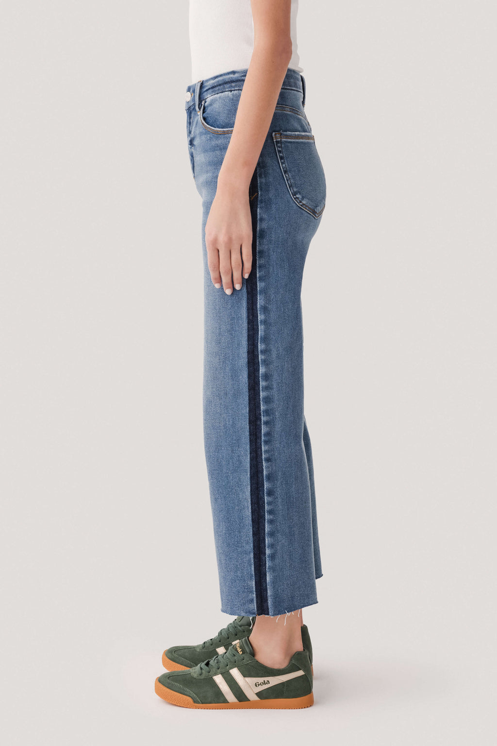 Risen Moxie Tuxedo Palazzo Crop Jeans