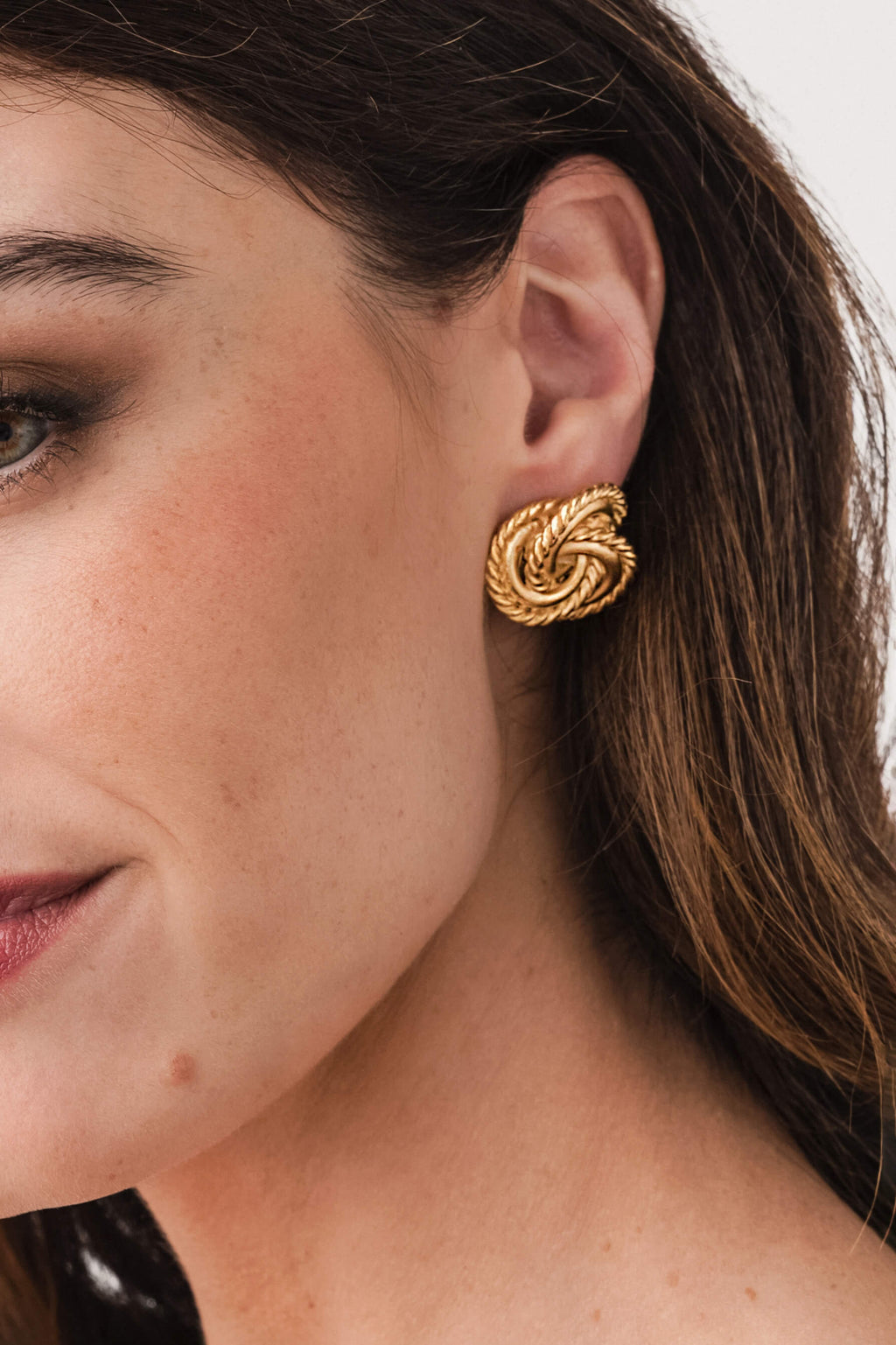 Susan Shaw Gold Knot Earrings