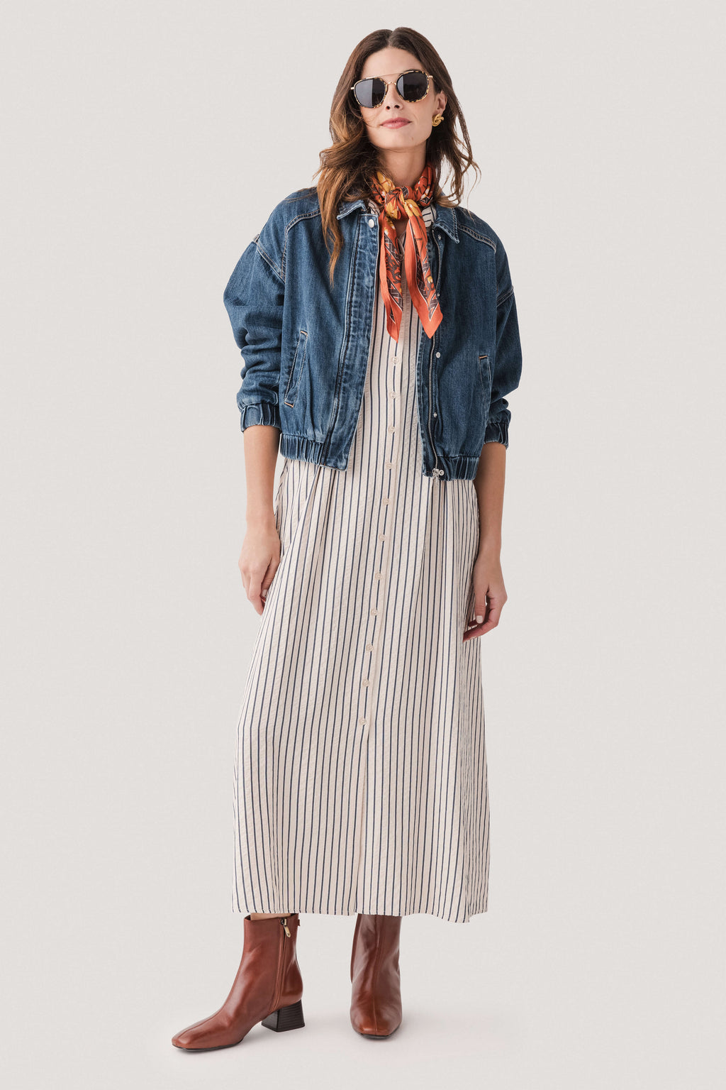 Risen Denim Bomber Jacket