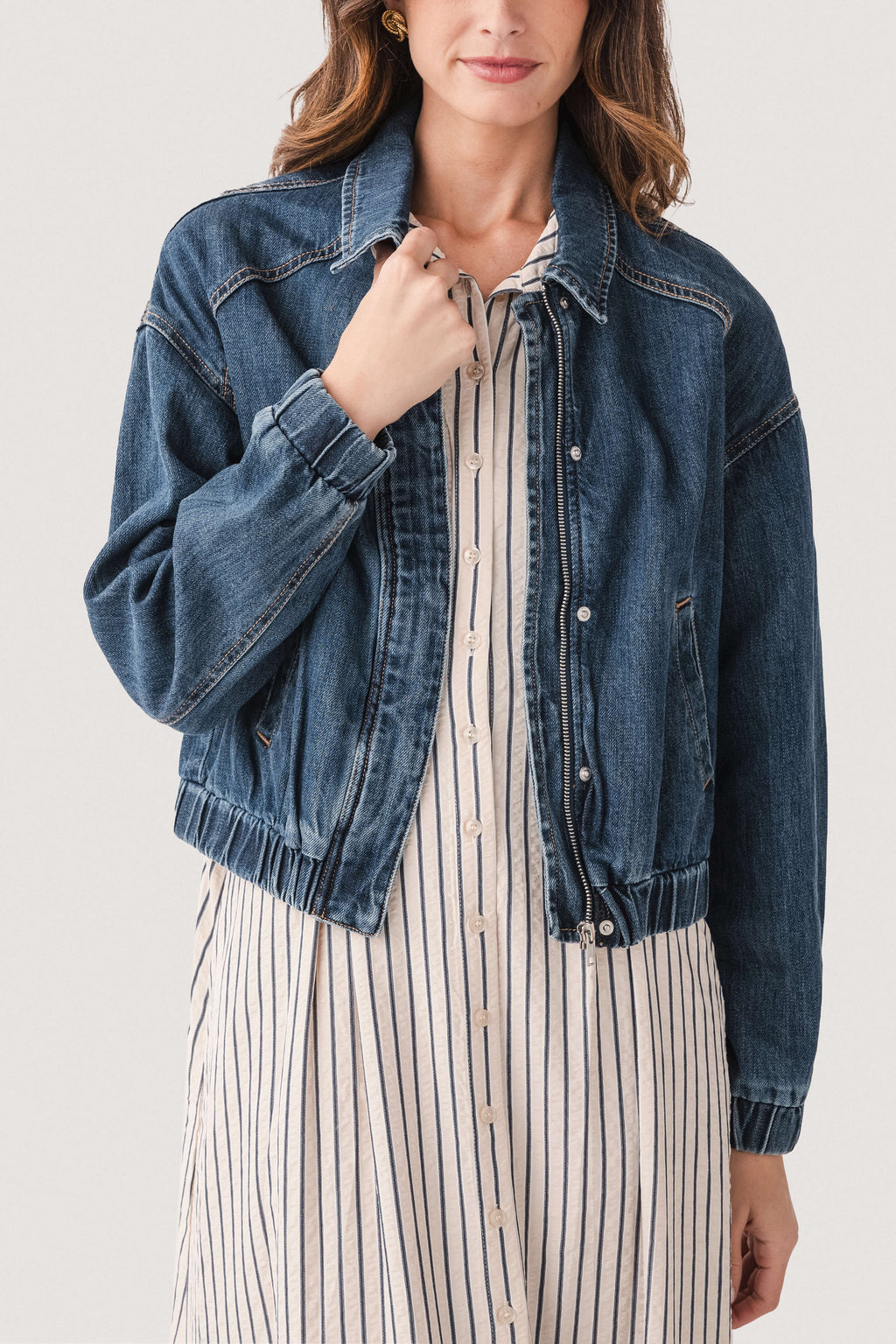 Risen Denim Bomber Jacket