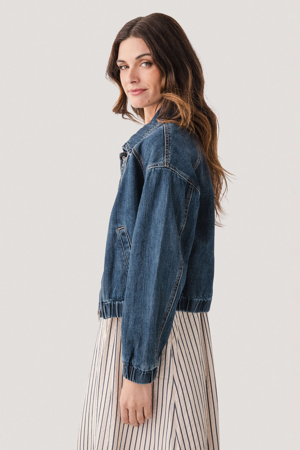 Risen Denim Bomber Jacket
