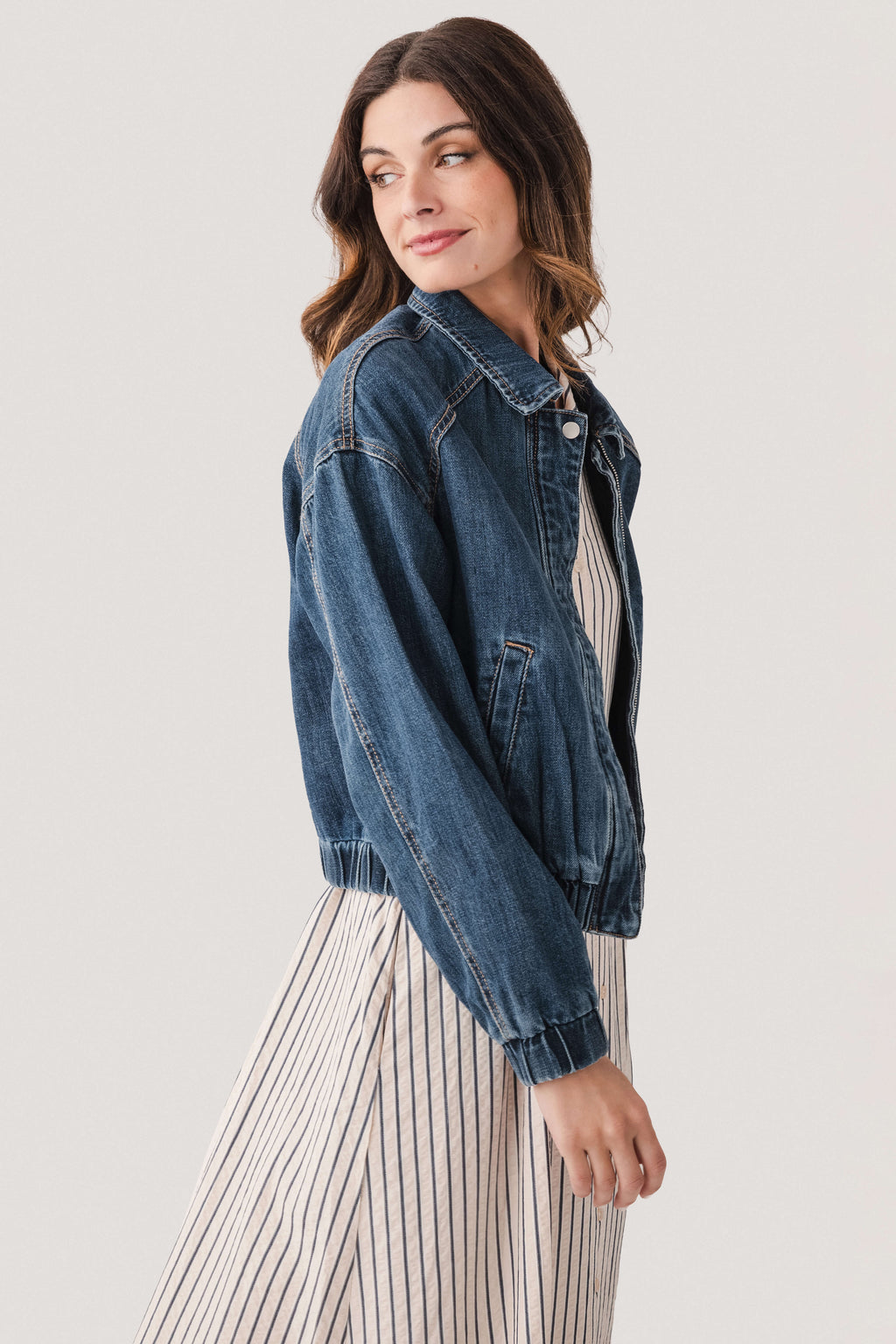 Risen Denim Bomber Jacket