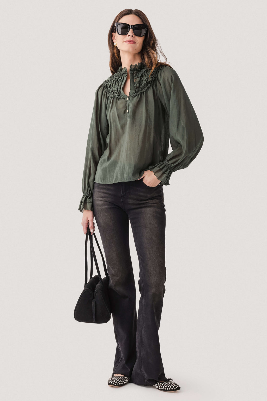 THML Ruffle Detail L/S Top