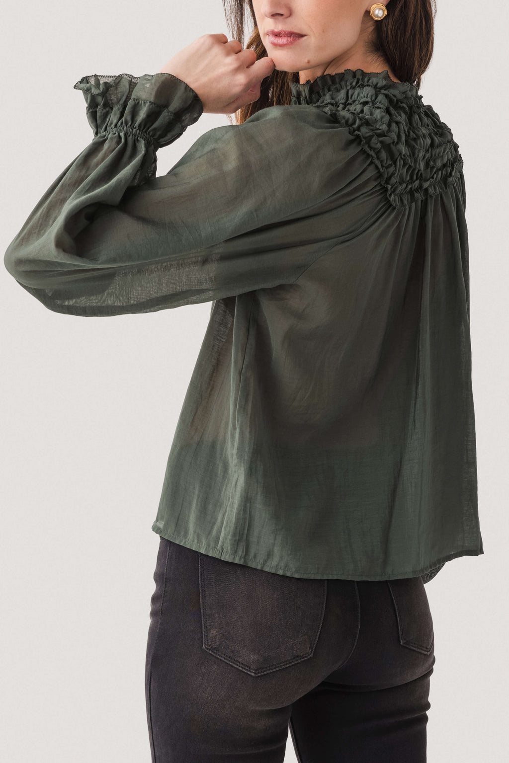 THML Ruffle Detail L/S Top