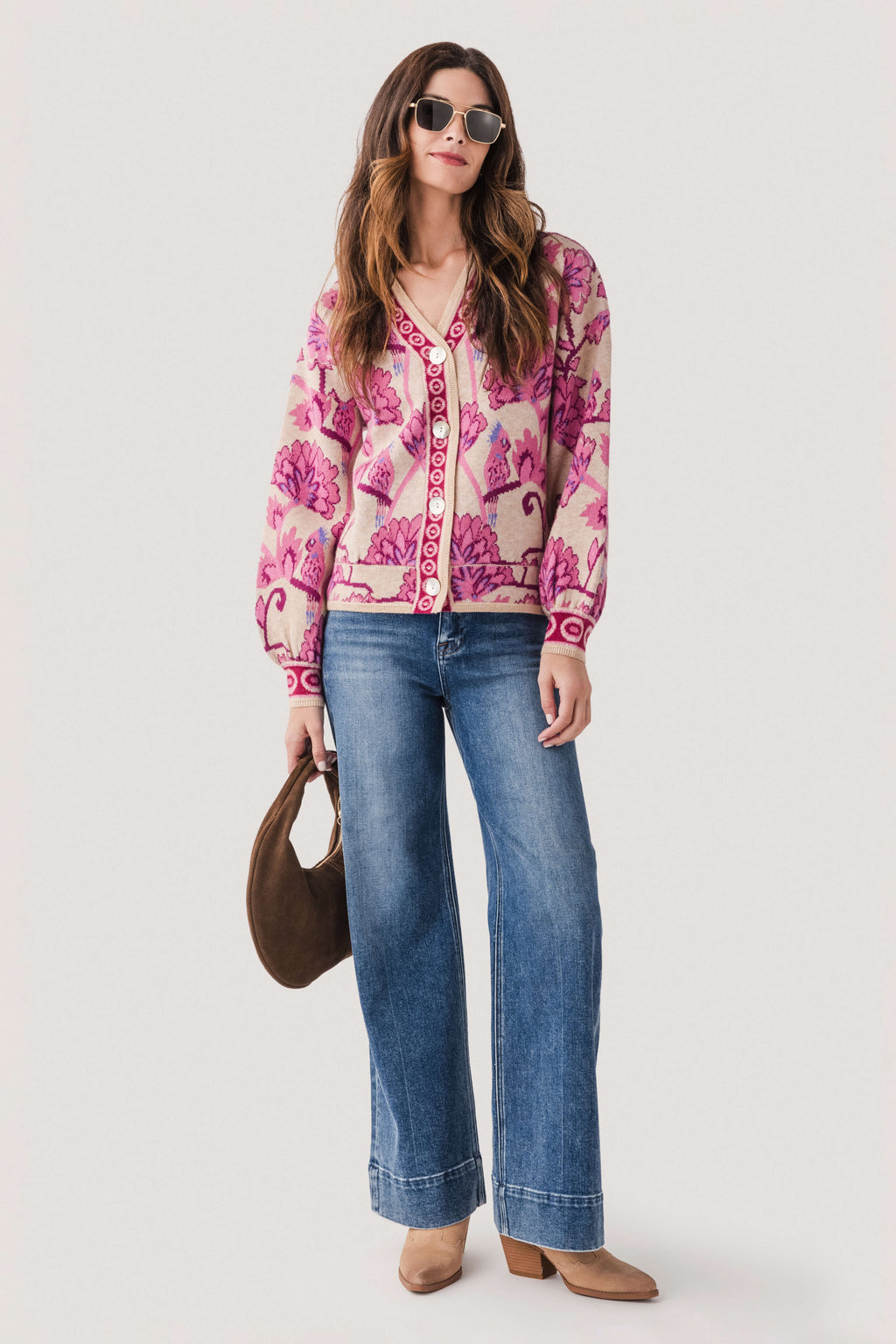 Fate Floral Jacquard Cardigan