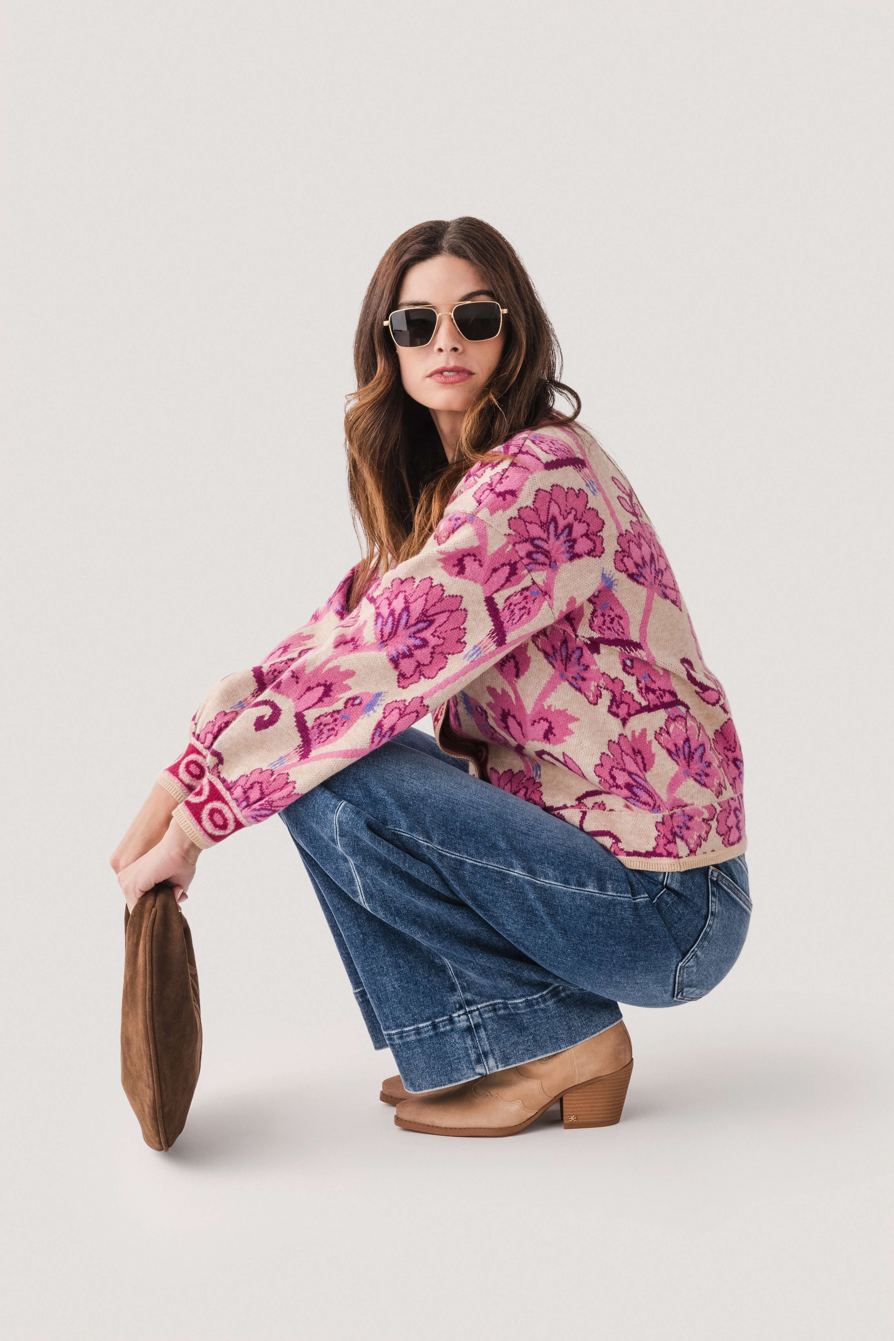 Fate Floral Jacquard Cardigan