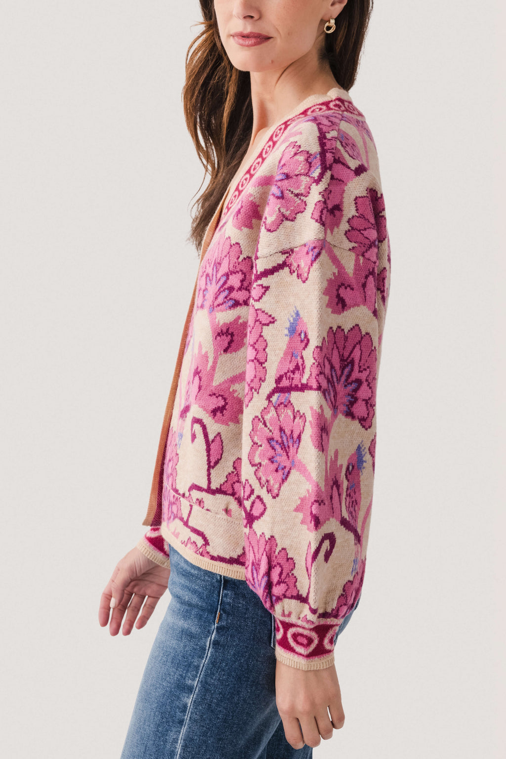 Fate Floral Jacquard Cardigan