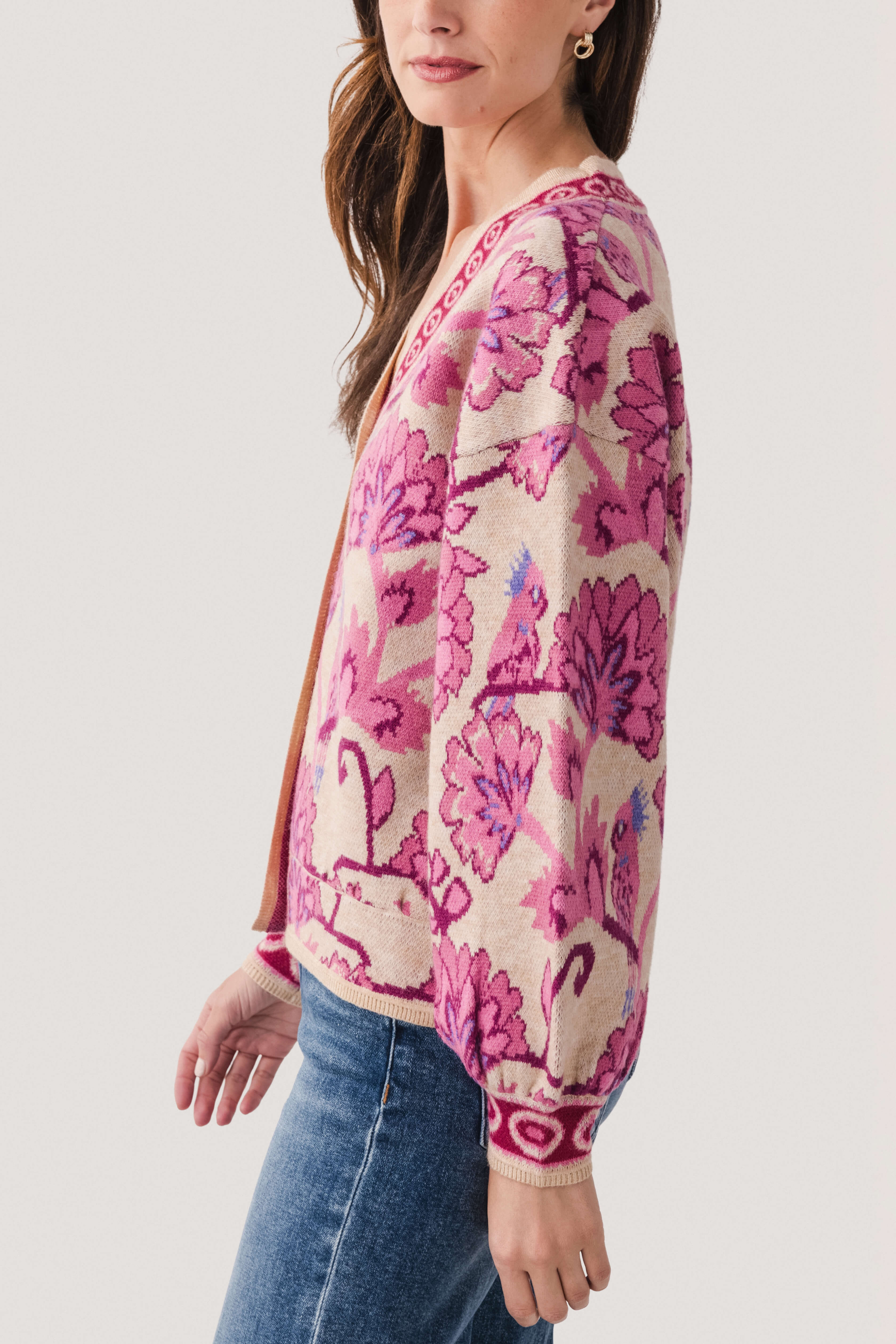 Fate Floral Jacquard Cardigan