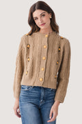 Raisonnel Embroidered Flower Cardigan