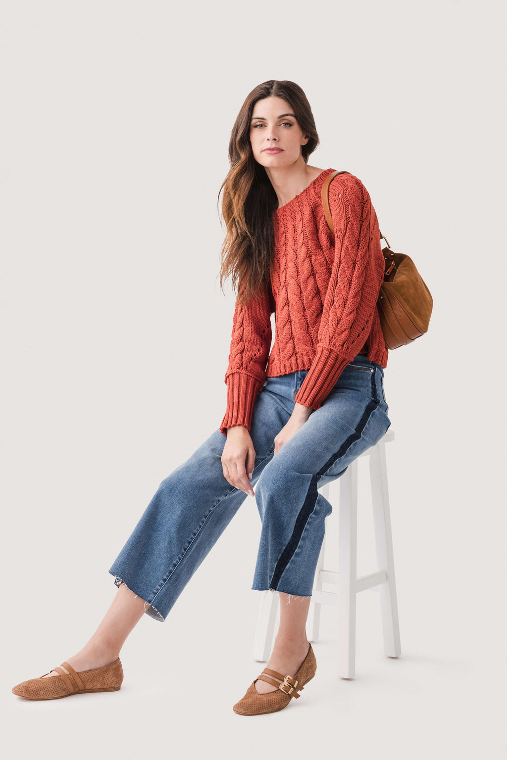 Six Fifty Alexa Cableknit Sweater