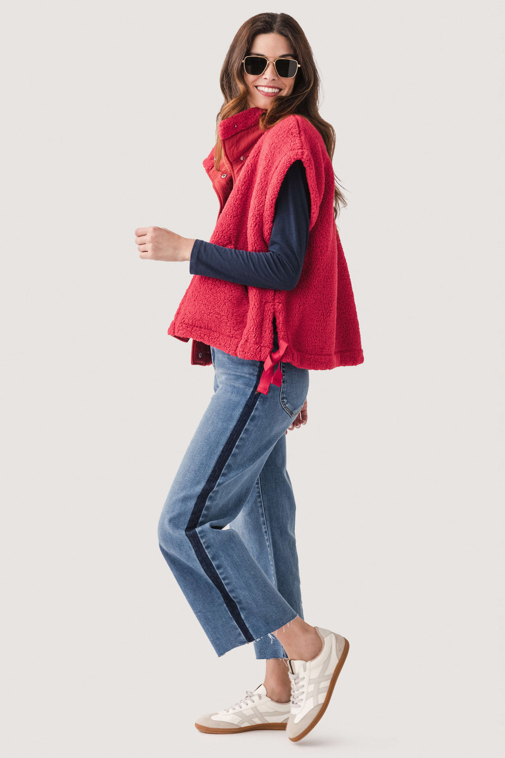 Risen Moxie Tuxedo Palazzo Crop Jeans