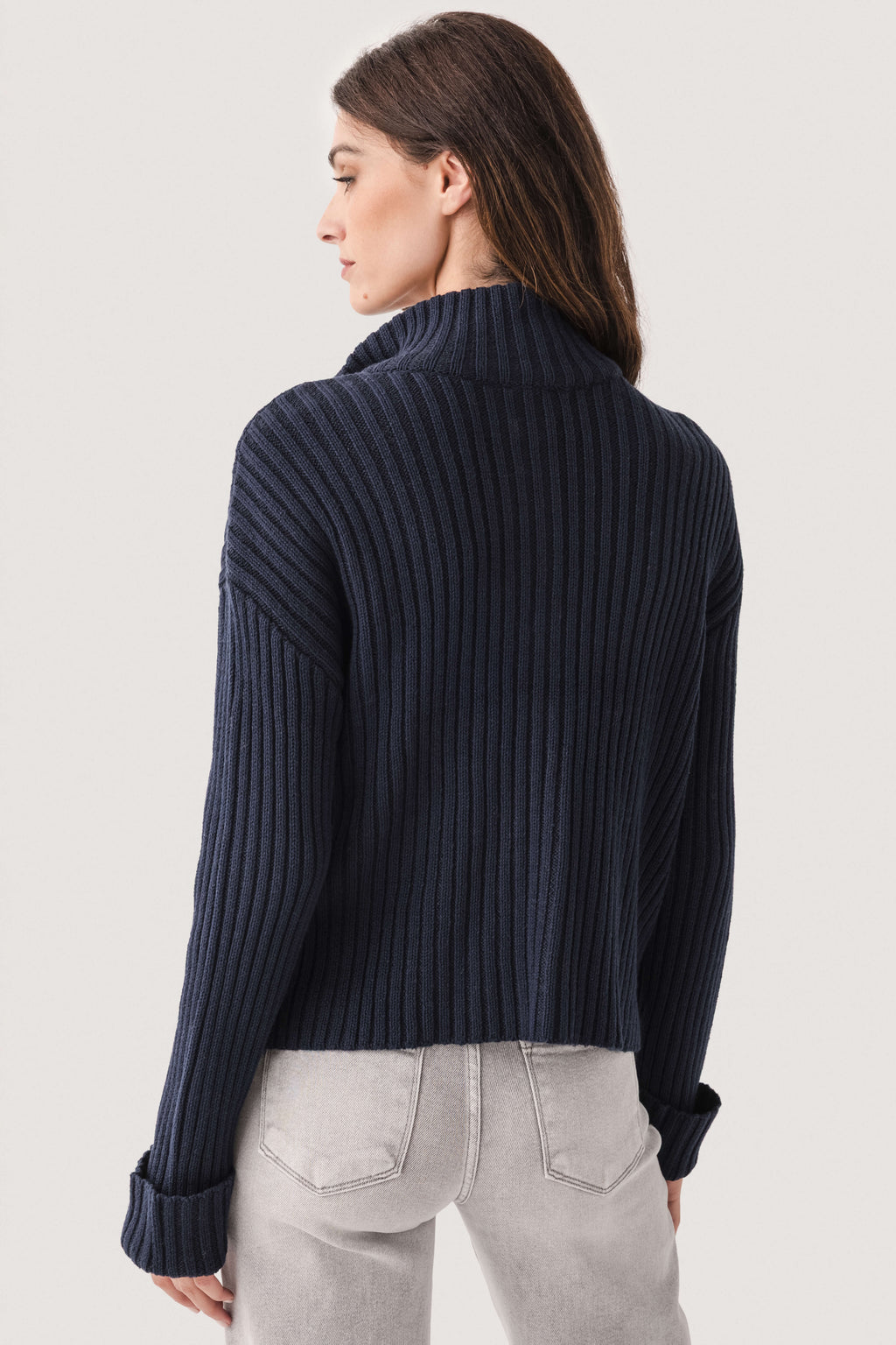 RD Style Long Sleeve Mockneck Cardigan