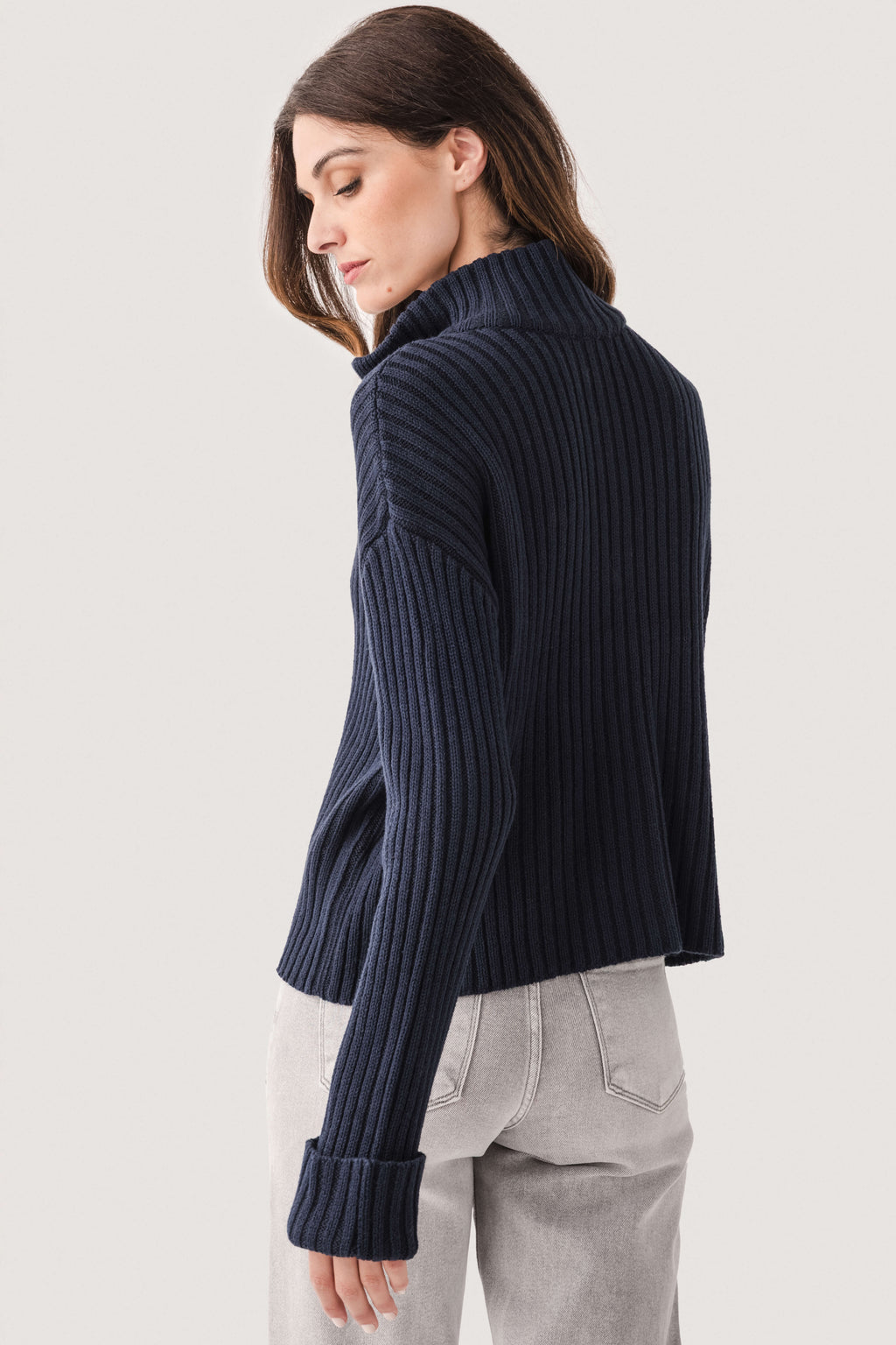 RD Style Long Sleeve Mockneck Cardigan