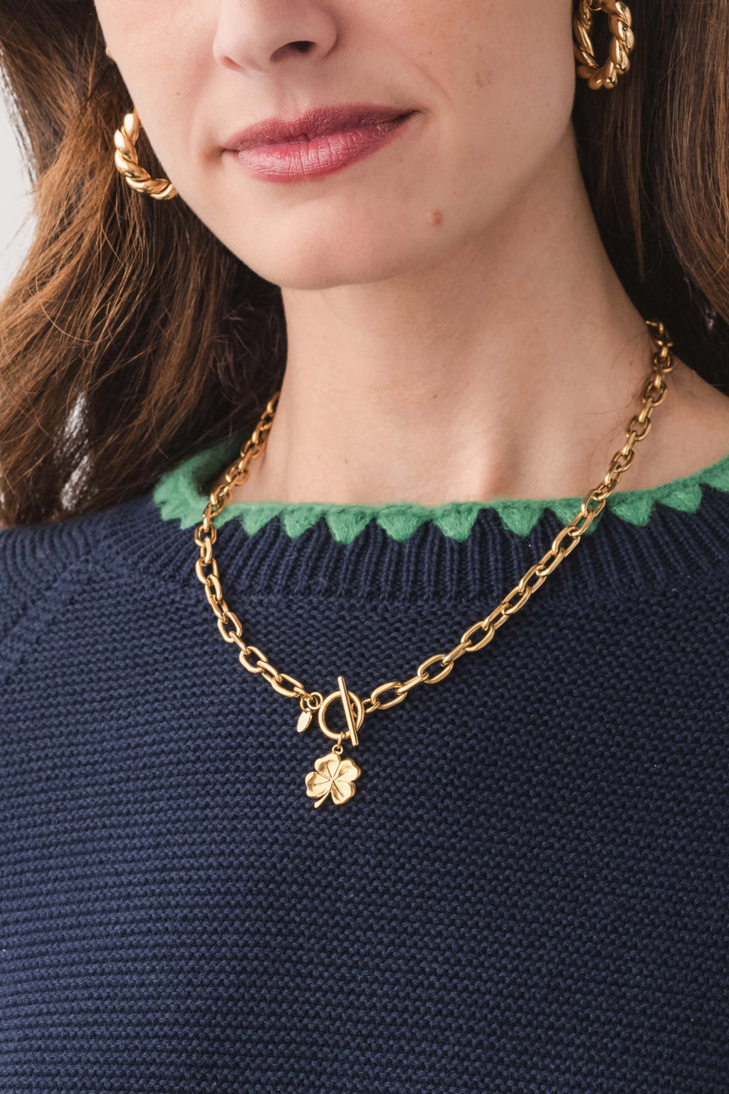 Marrin Costello Shamrock Toggle Necklace