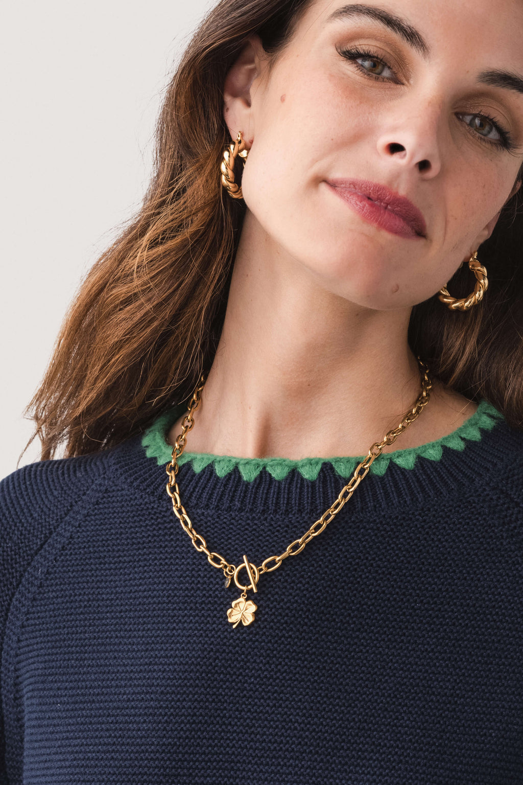 Marrin Costello Shamrock Toggle Necklace