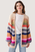 Listicle Rainbow Crochet Cardigan
