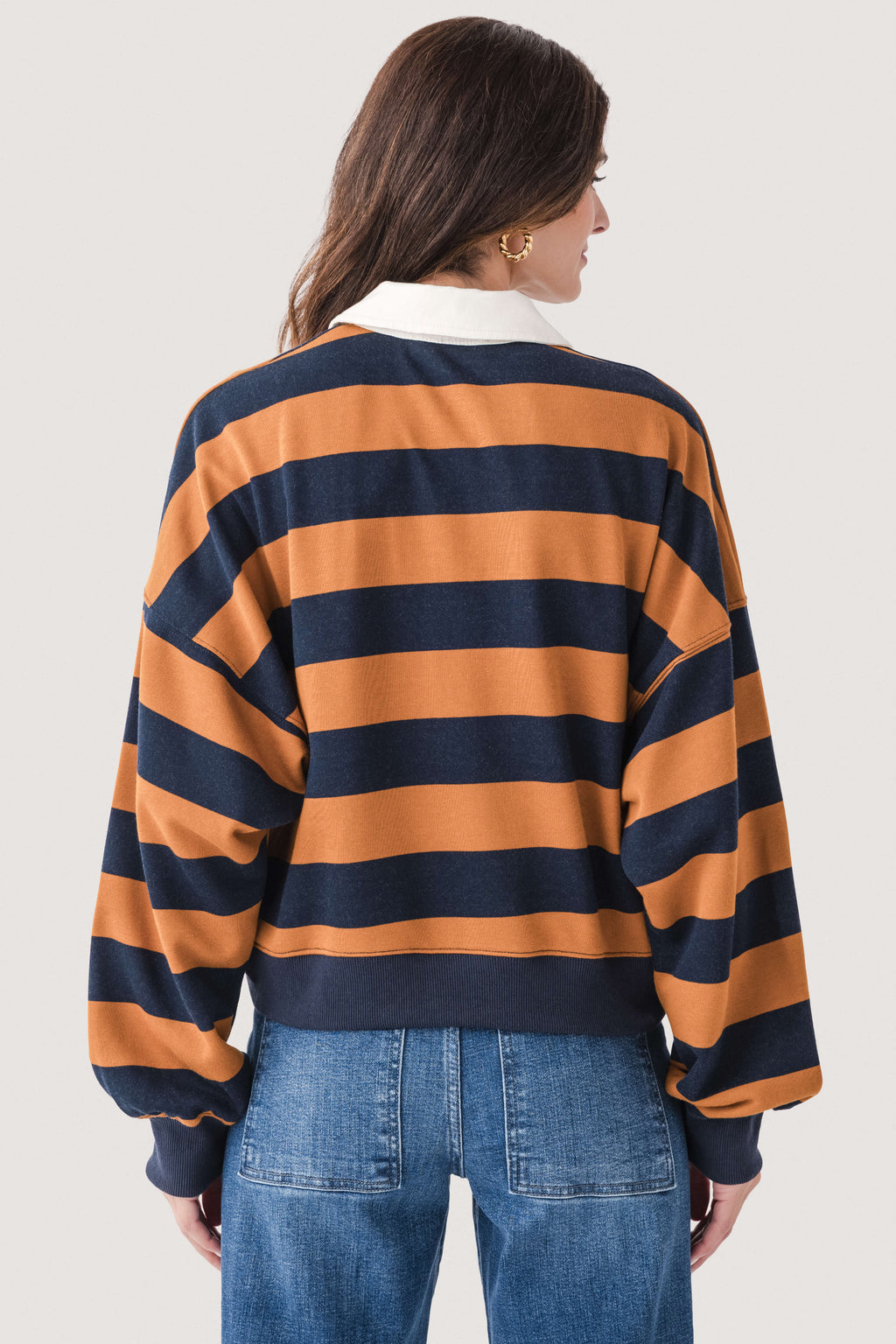 By Together Amerie Striped Collared Top