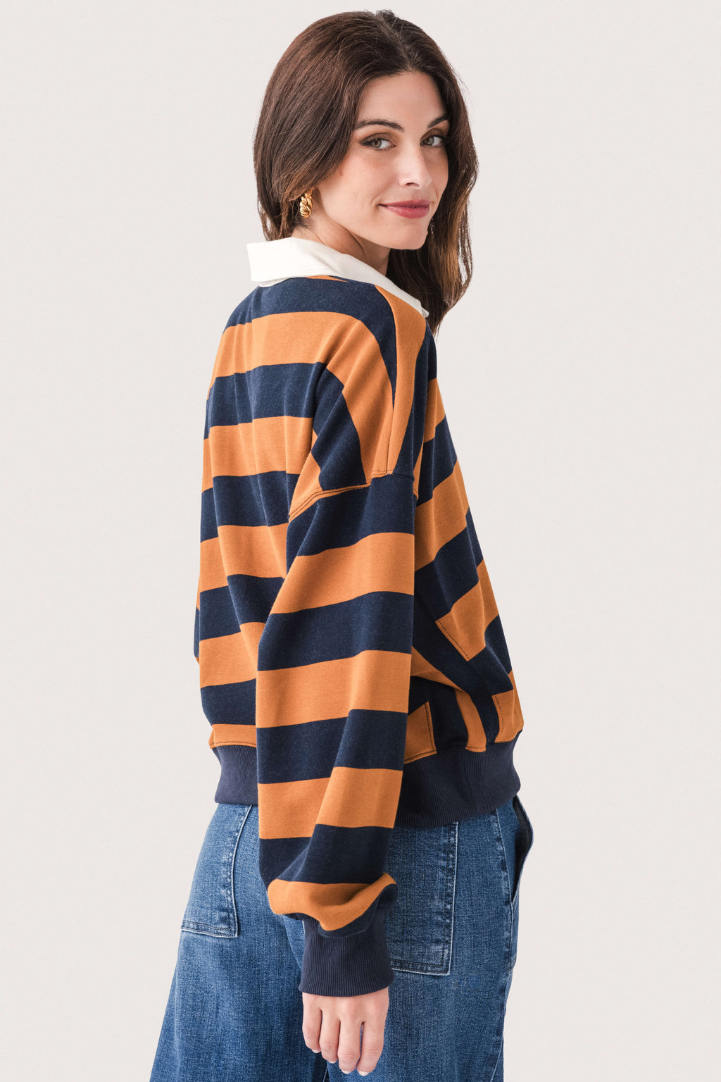 By Together Amerie Striped Collared Top