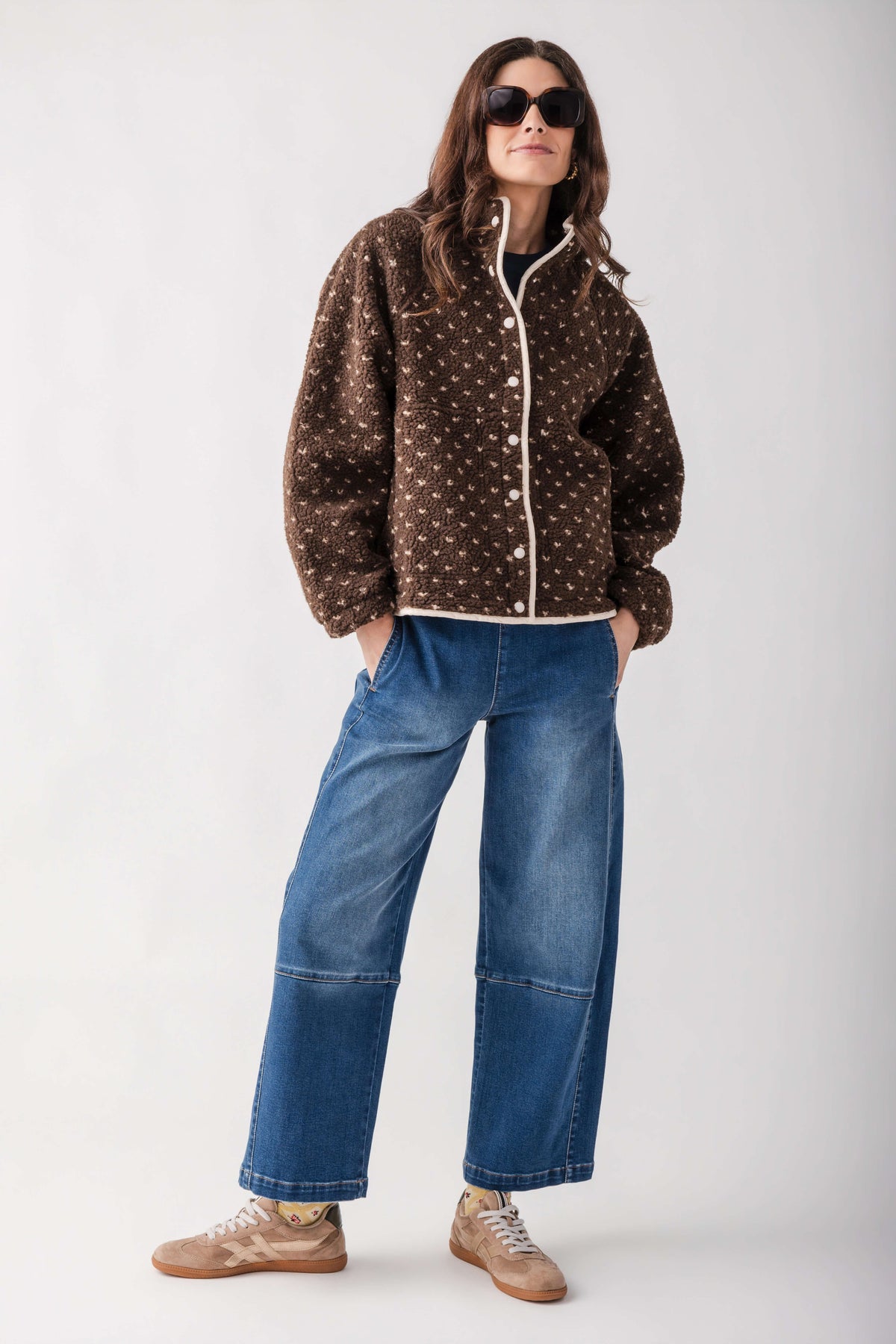 Risen Fiona Relaxed Pull-On Barrel Jeans