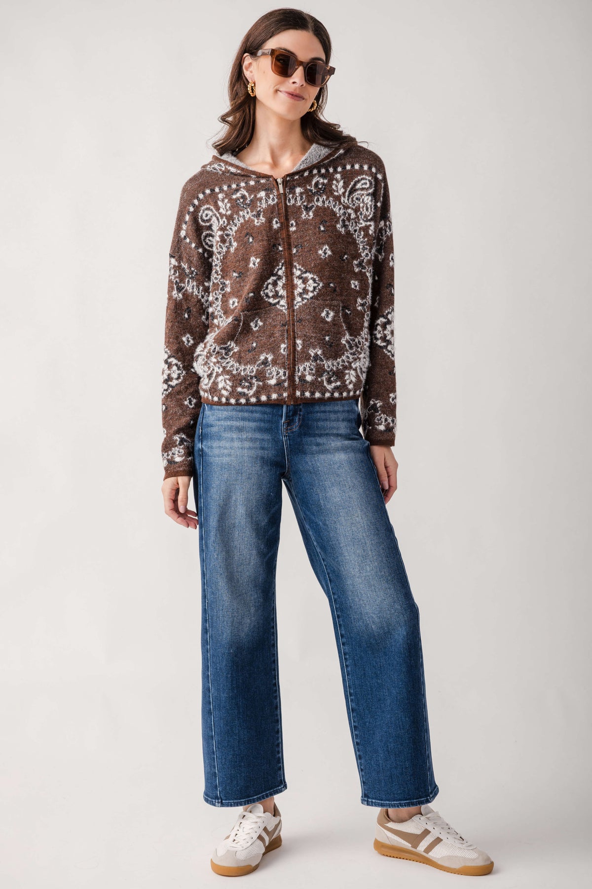 Raisonnel Bandana Hooded Cardigan