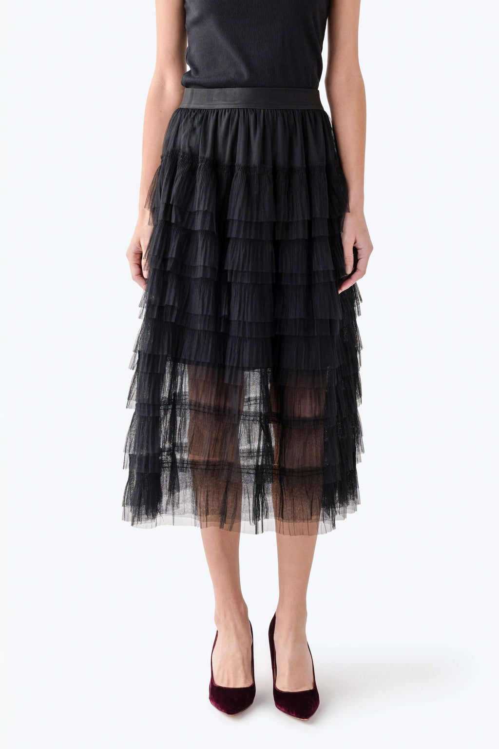 Dress Forum Ruffle Tiered Maxi Skirt