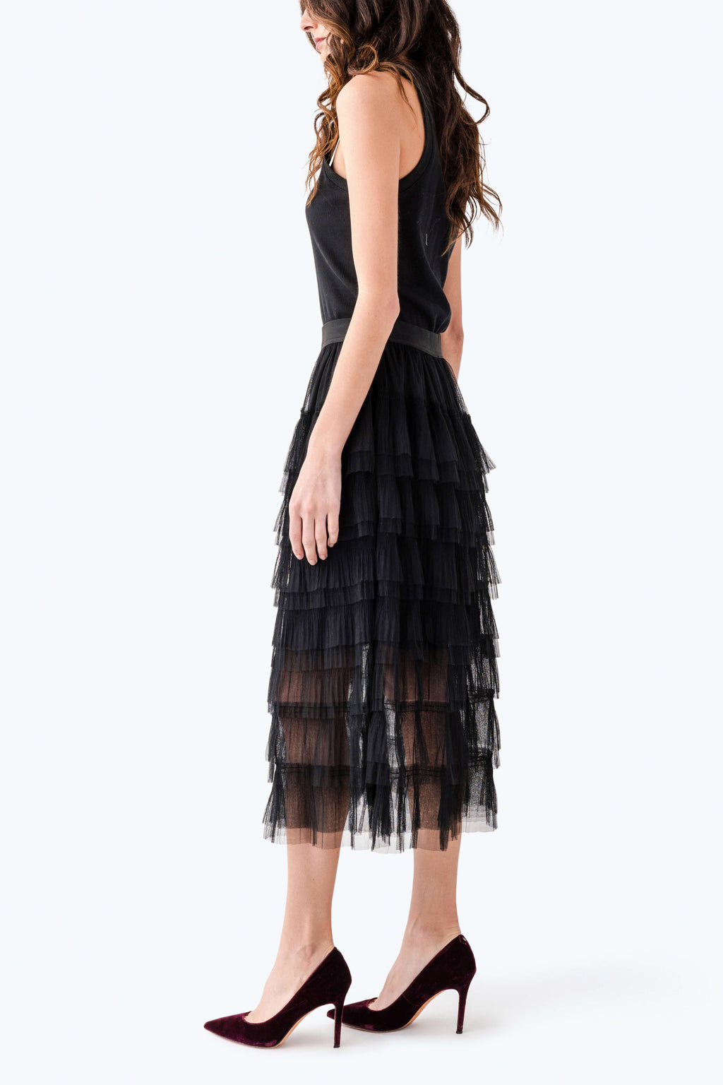 Dress Forum Ruffle Tiered Maxi Skirt