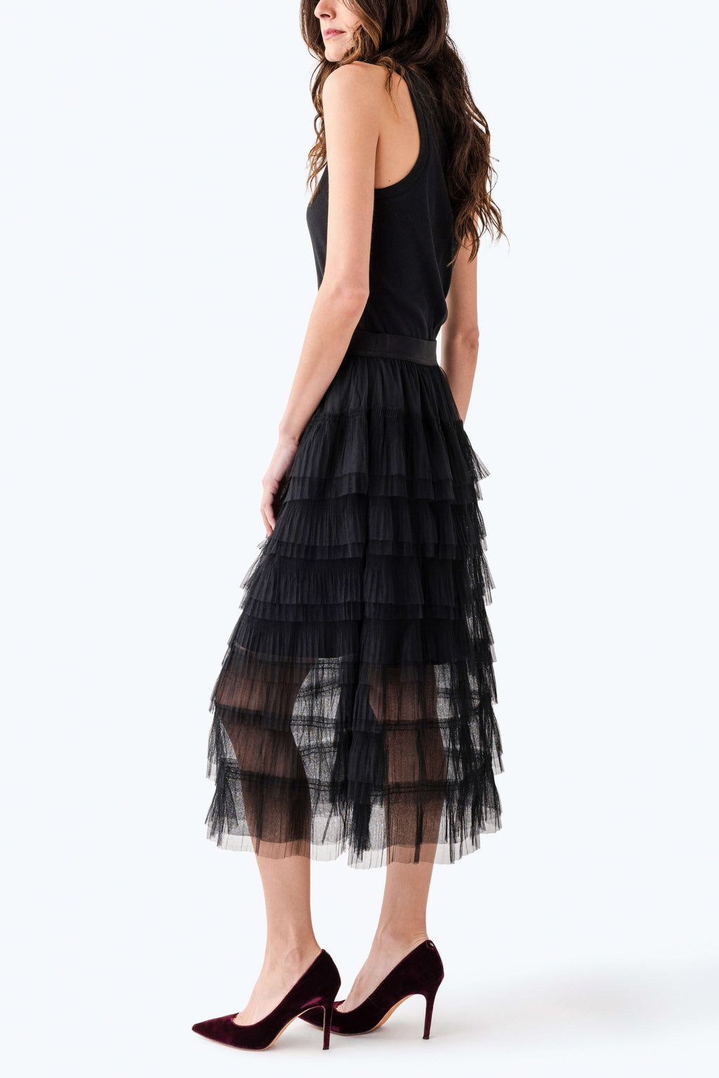 Dress Forum Ruffle Tiered Maxi Skirt