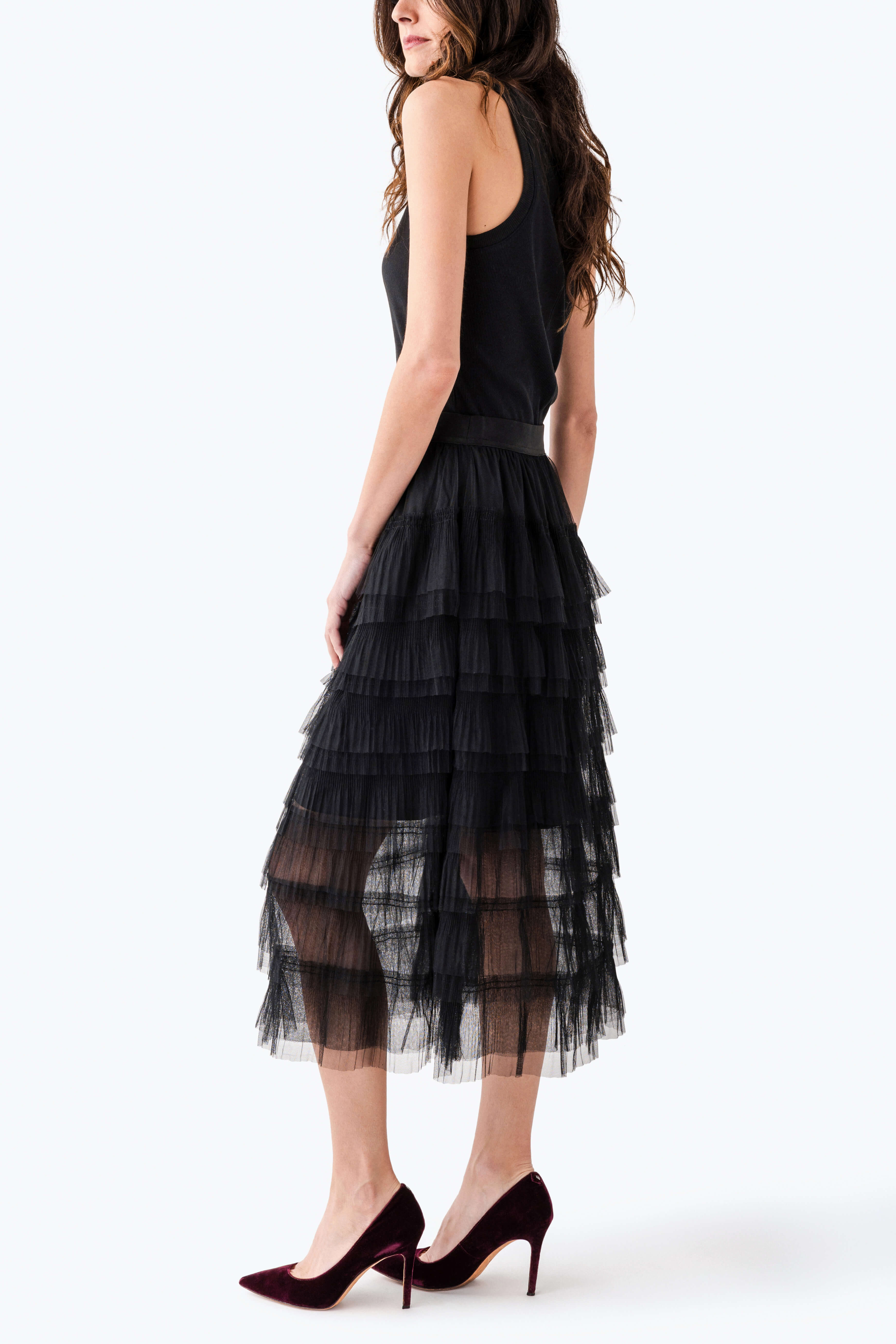 Dress Forum Ruffle Tiered Maxi Skirt