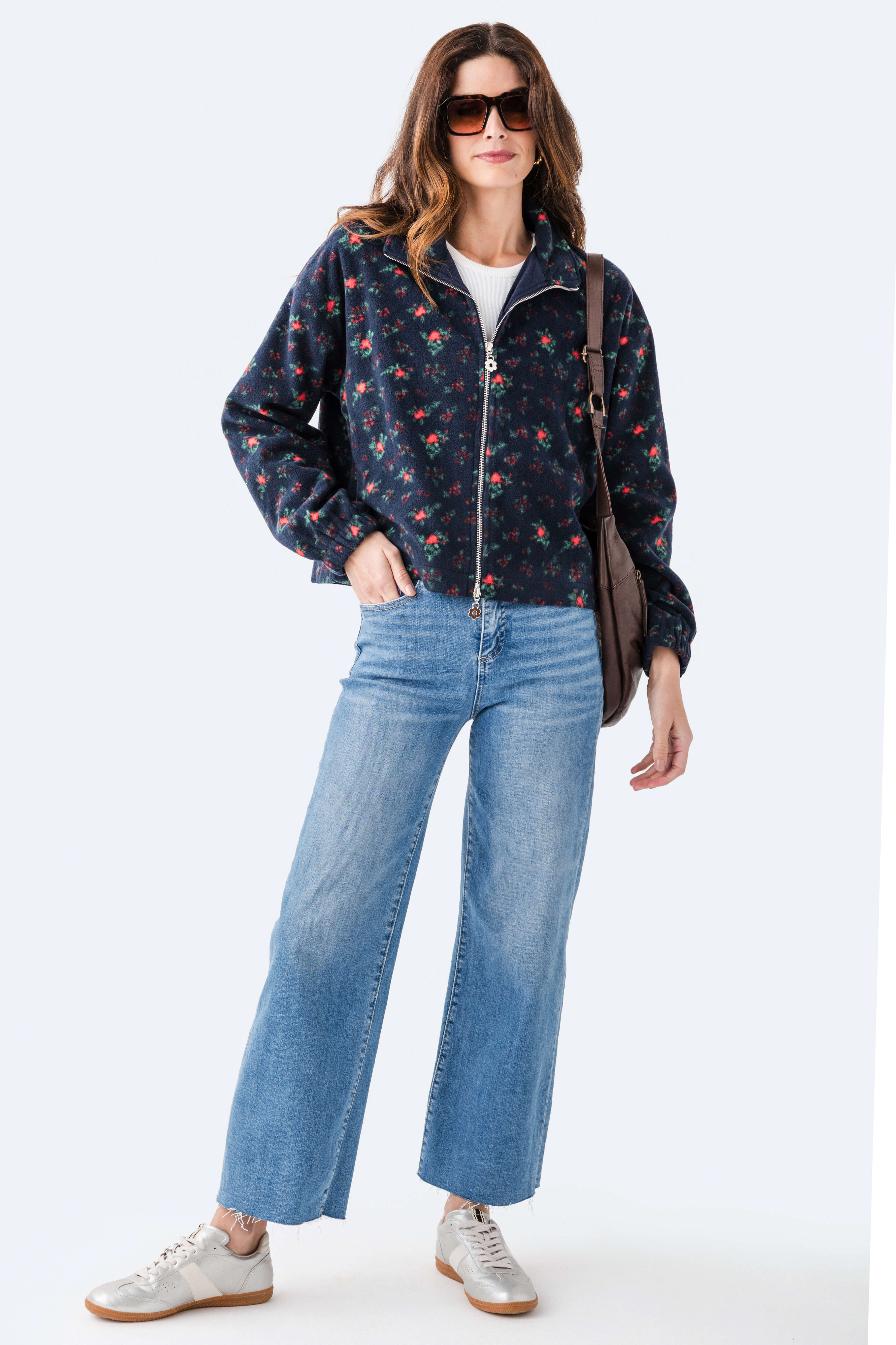 Things Between Floral Zip Up Jacket