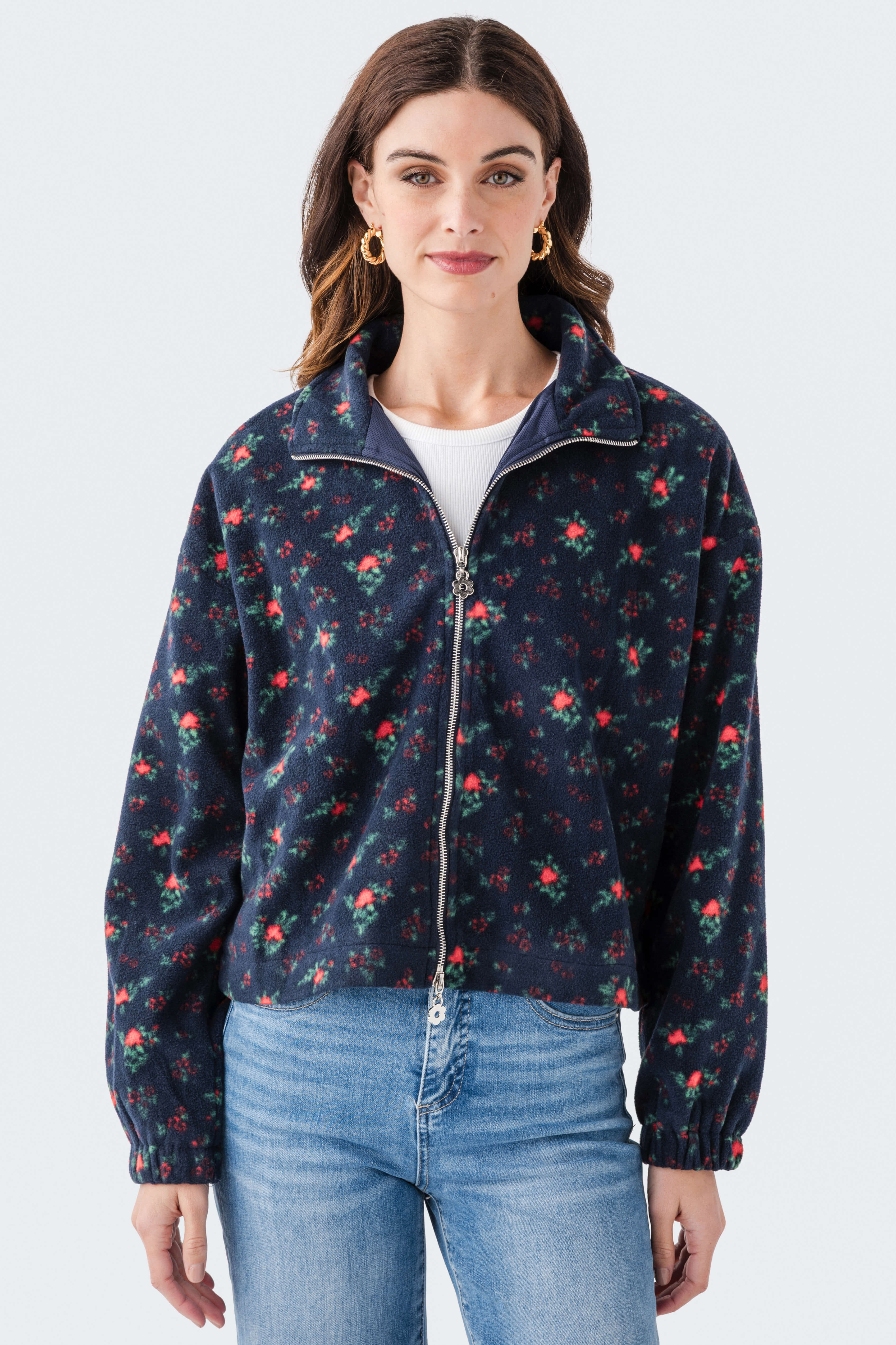 Things Between Floral Zip Up Jacket