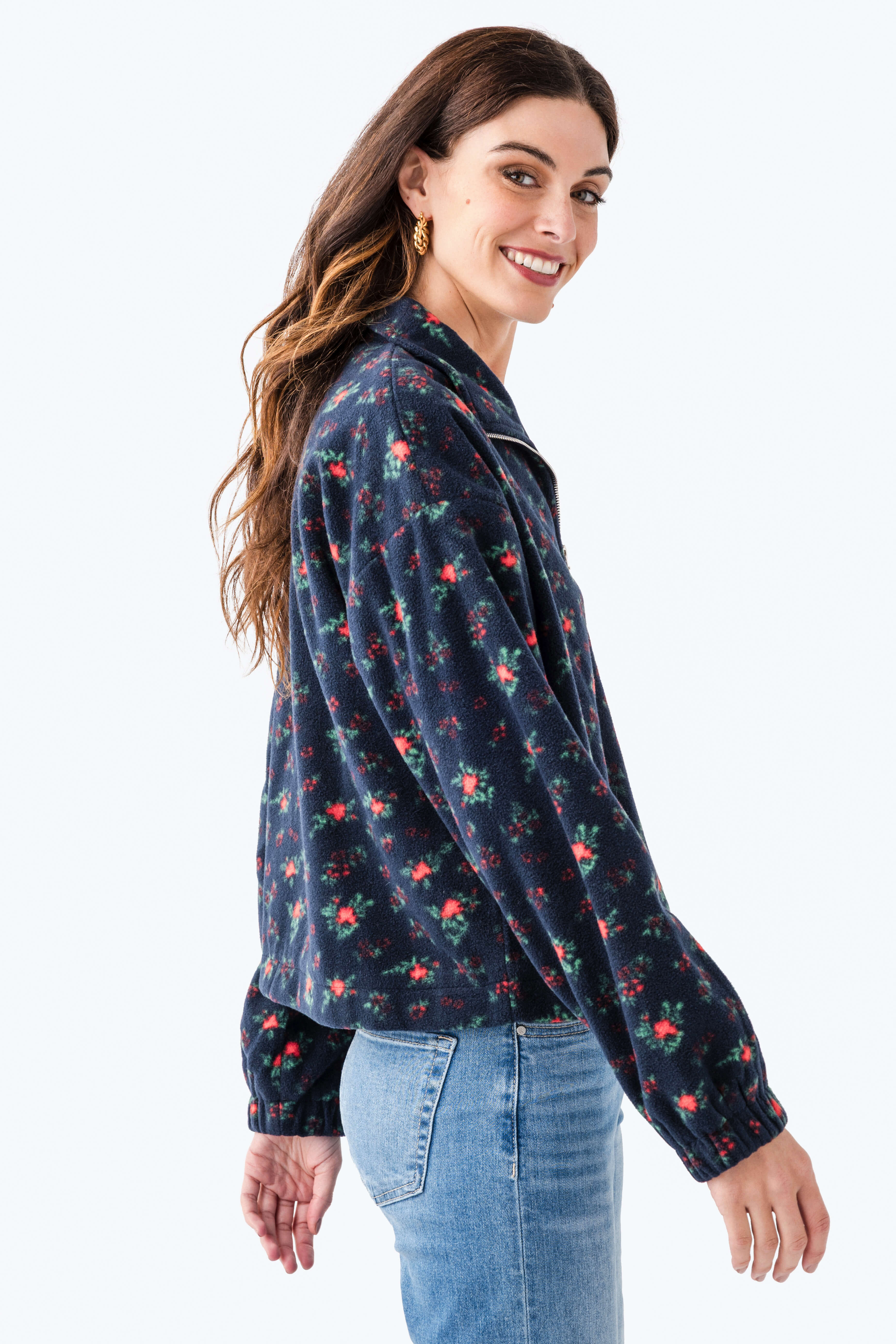 Things Between Floral Zip Up Jacket