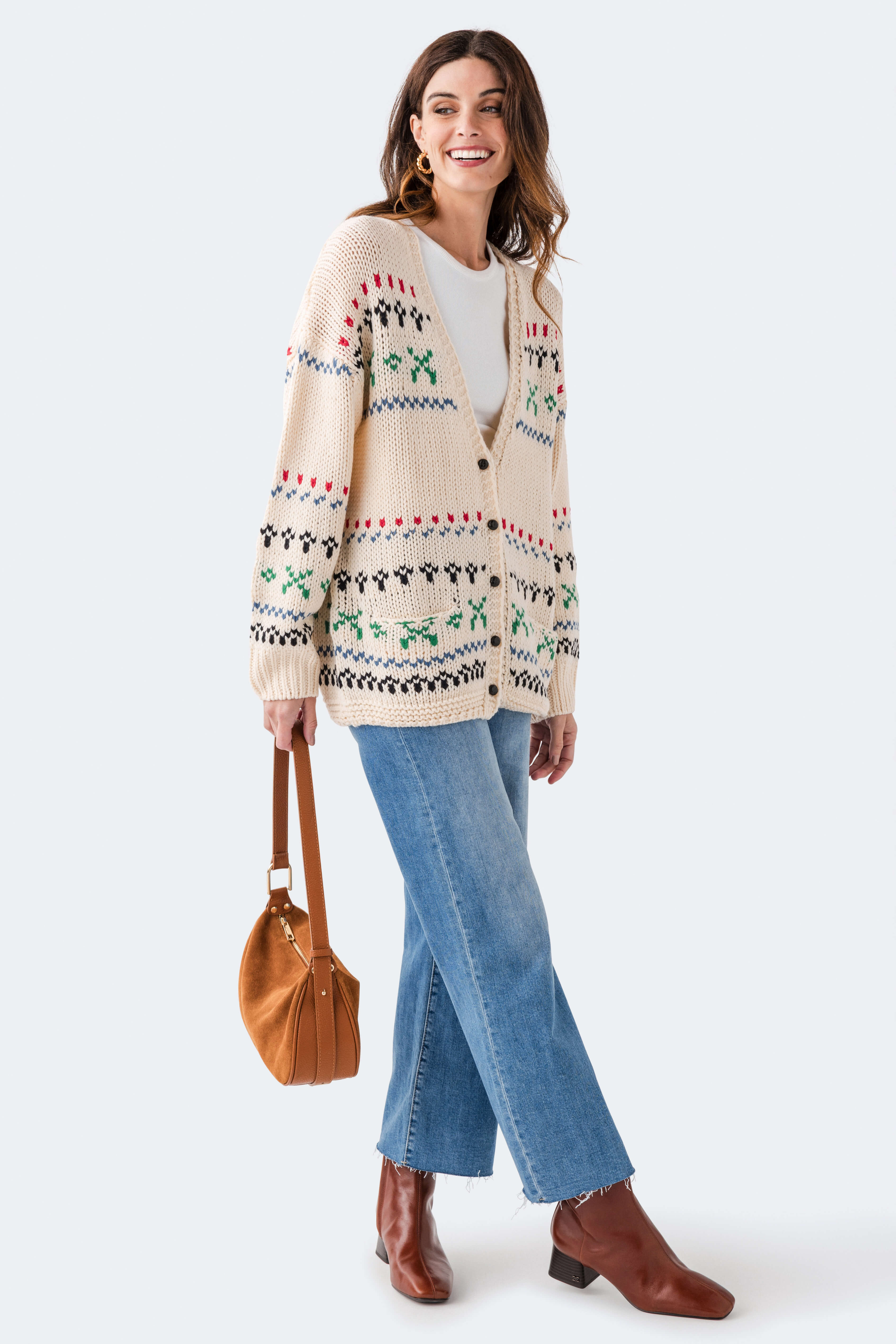 By Together Fair Isle Cardigan Sweater