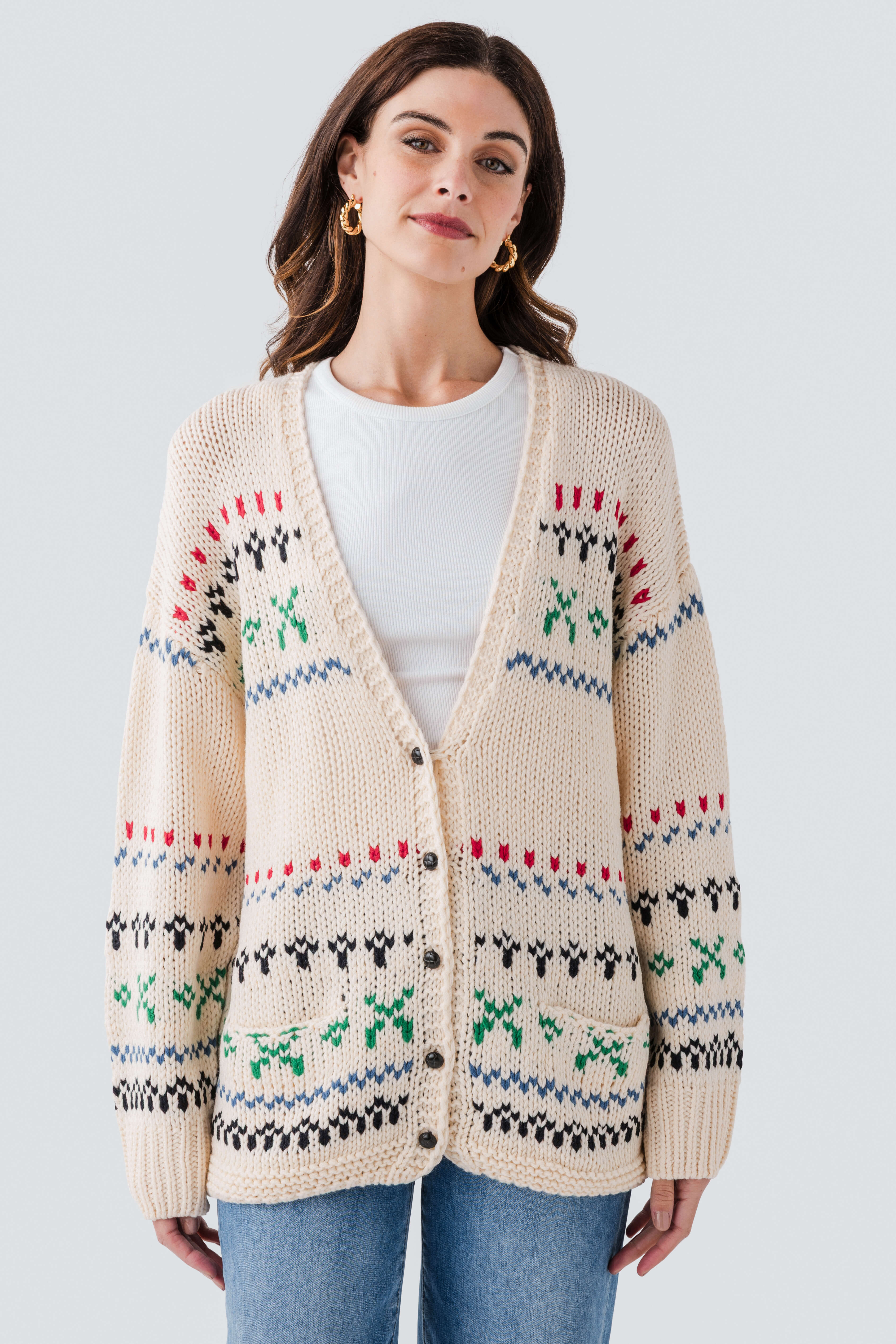 By Together Fair Isle Cardigan Sweater