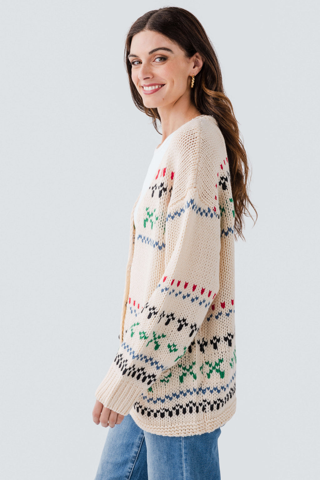 By Together Fair Isle Cardigan Sweater