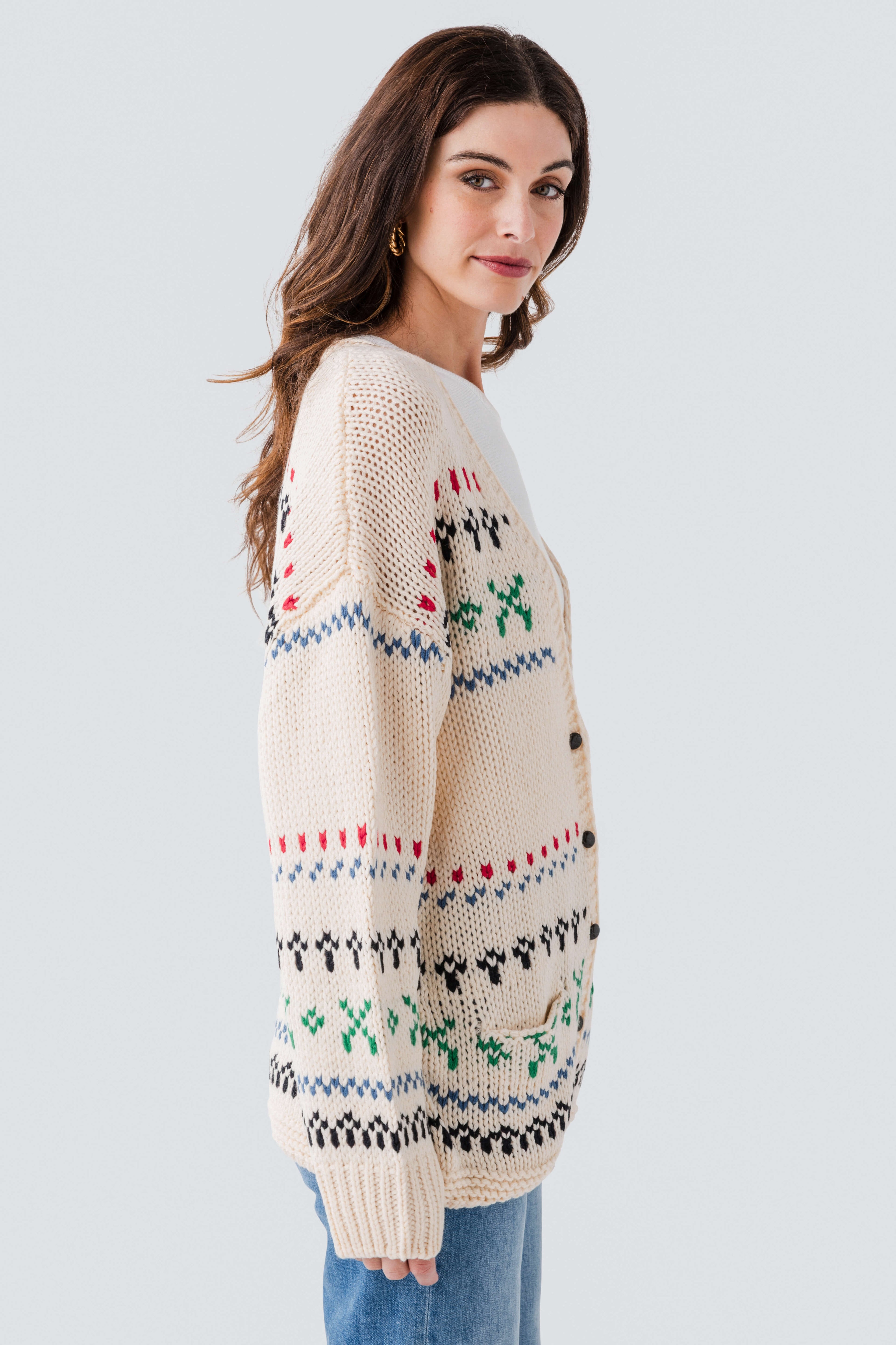 By Together Fair Isle Cardigan Sweater