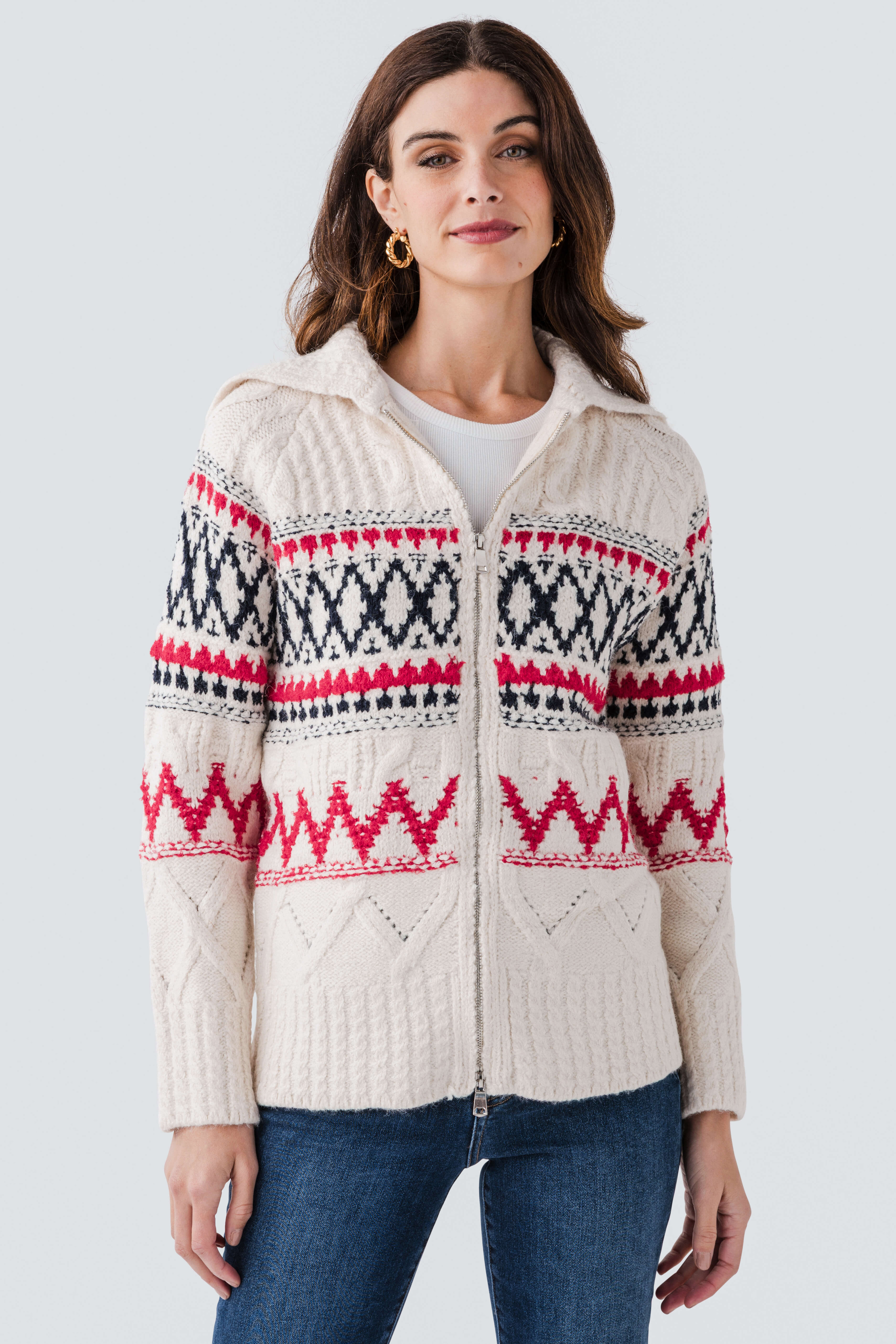 RD Style Anemone Long Sleeve Shirt Neck Cardigan