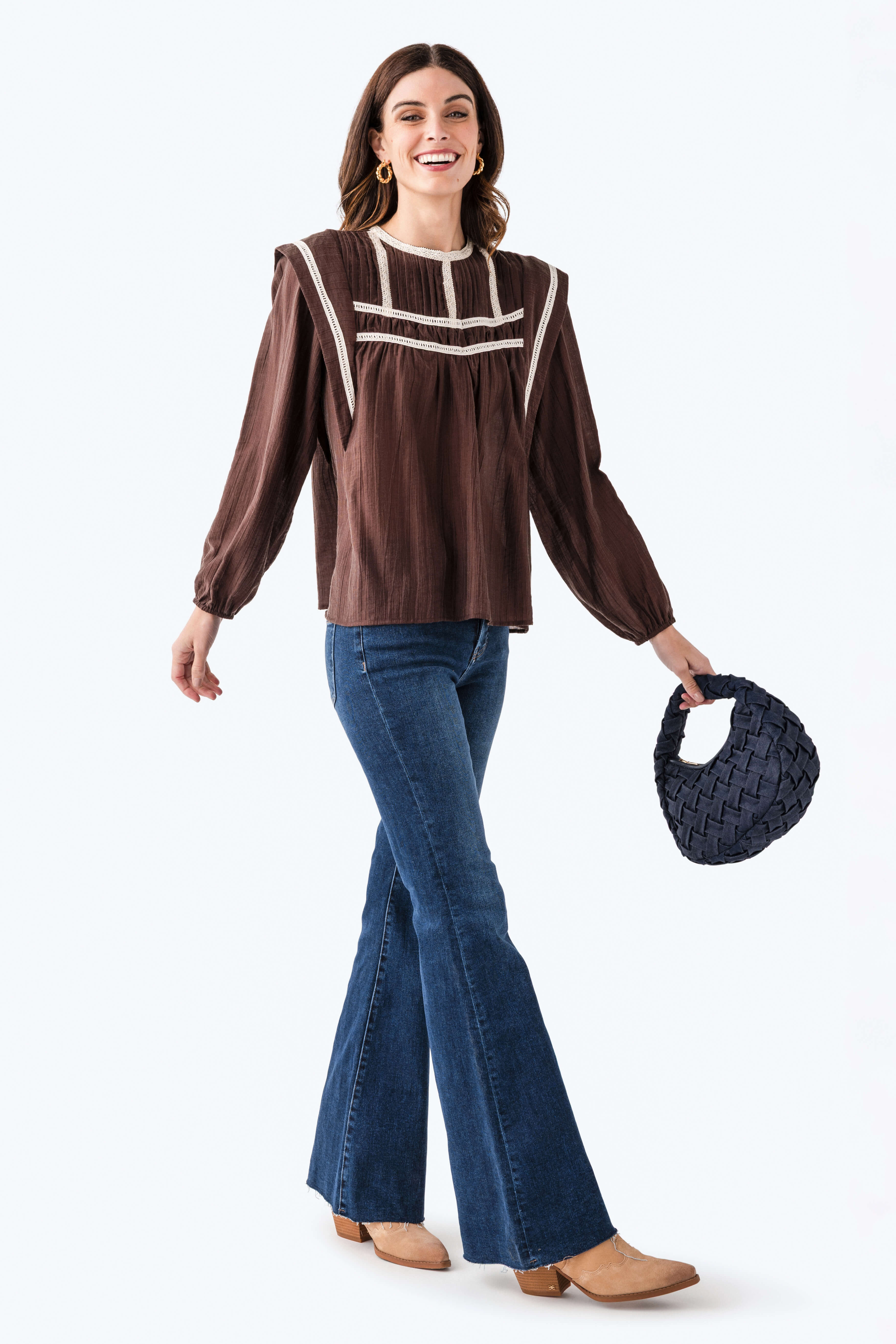 Seraphine Row Lace Detail Top