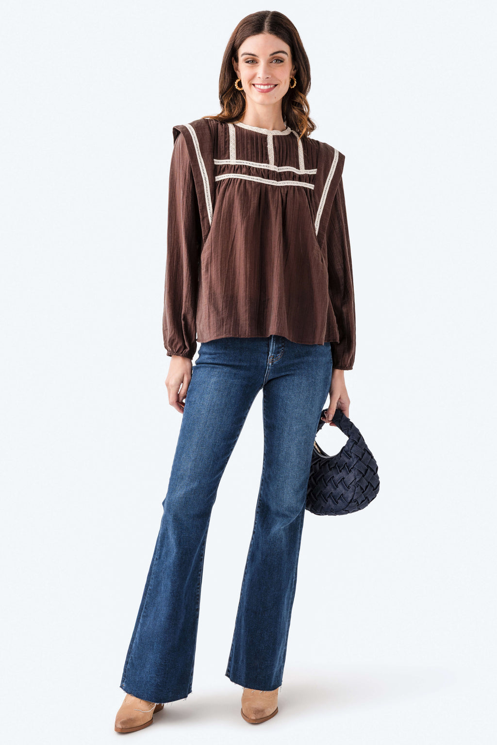 Seraphine Row Lace Detail Top