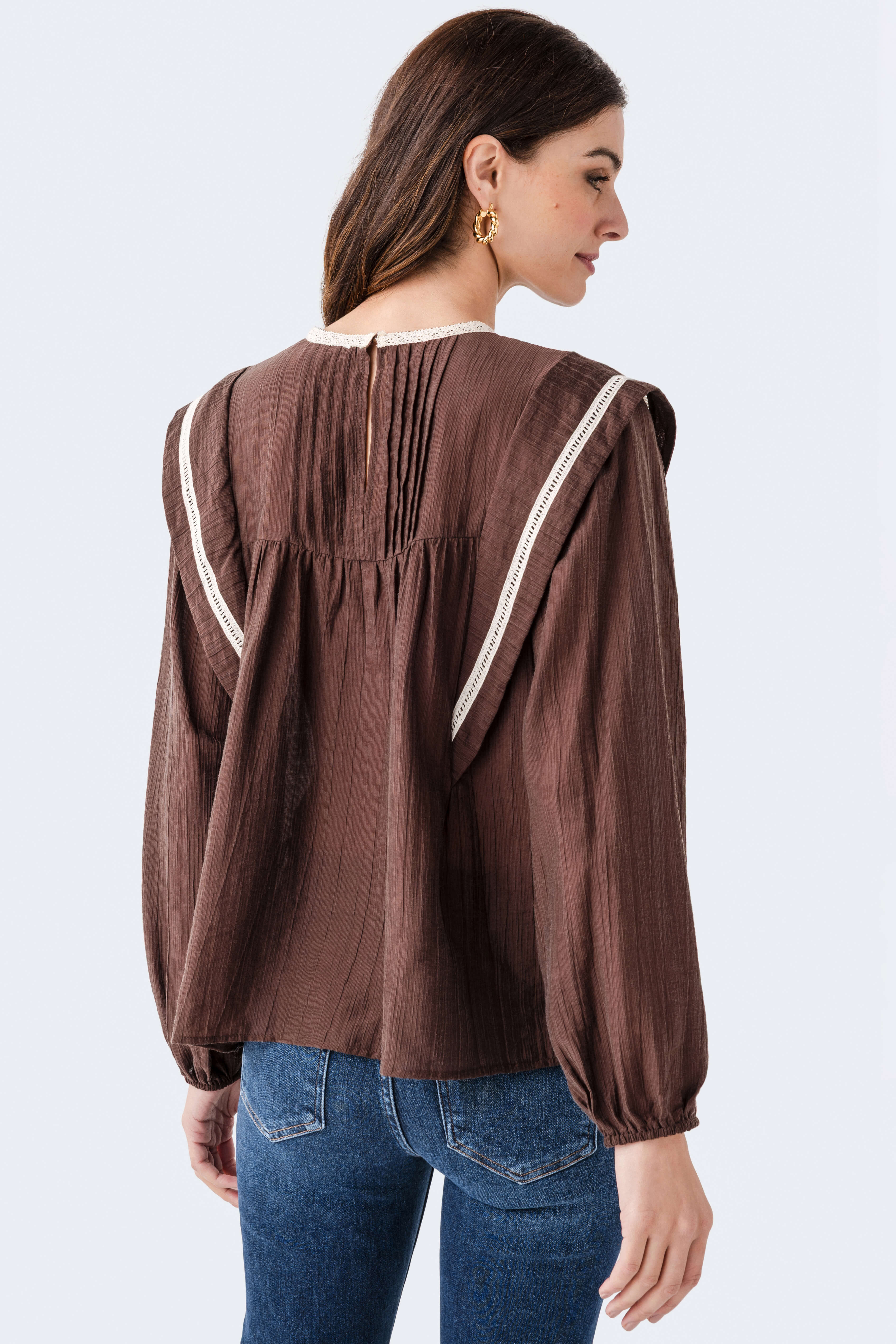 Seraphine Row Lace Detail Top